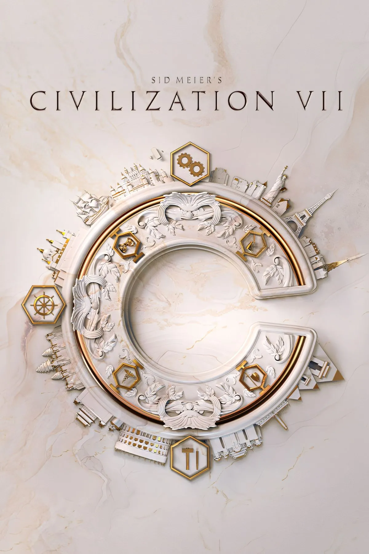 Ảnh bìa chính thức của tựa game chiến thuật Civilization 7