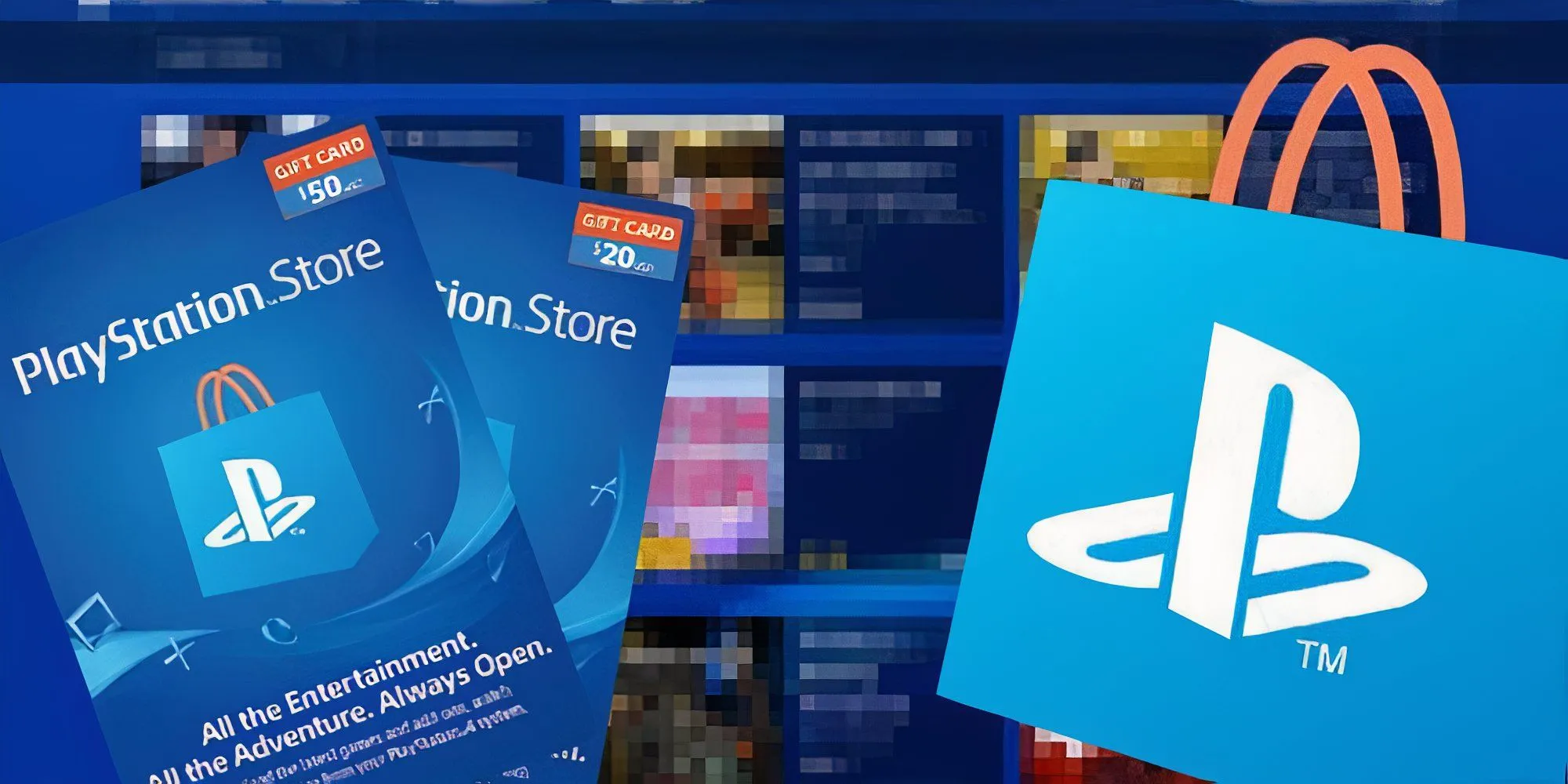 Logo PlayStation trên nền trừu tượng thể hiện vai trò của Sony trong việc kiểm duyệt game