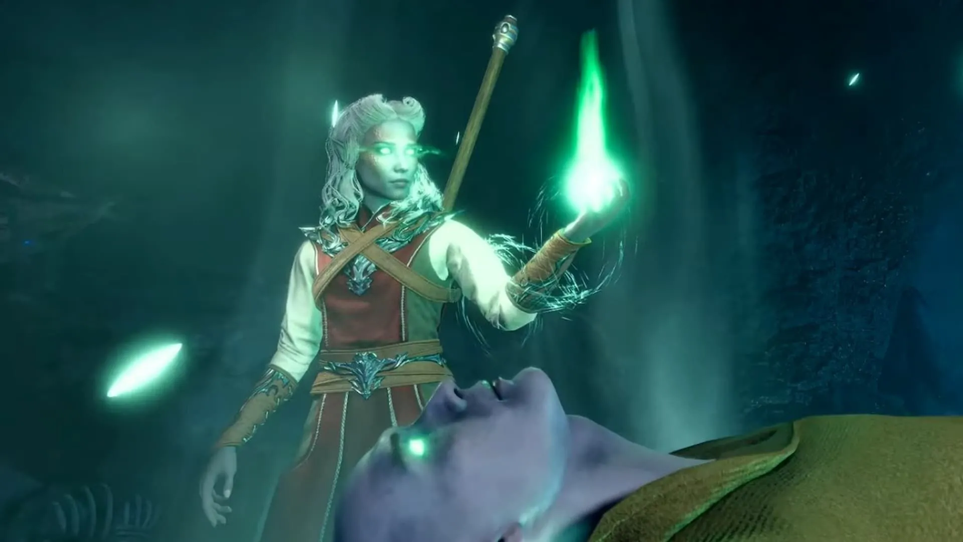 Một Sorcerer mạnh mẽ trong Baldur's Gate 3 thi triển phép thuật - tượng trưng cho sự trở lại của các yếu tố ma thuật kinh điển từ BG2 qua mod.