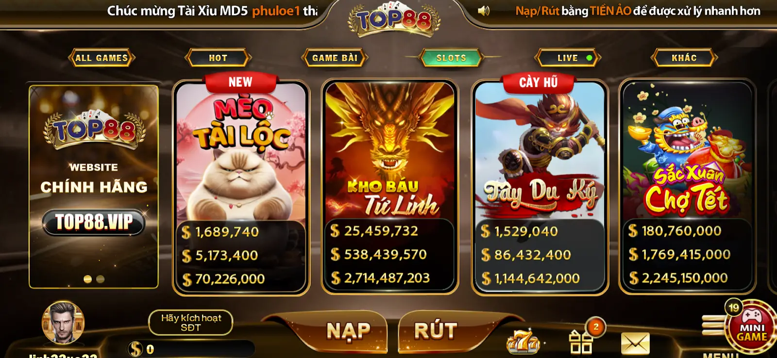 Nổ Hũ Top88 – Sân Chơi Đổi Thưởng Hấp Dẫn Nhất Hiện Nay
