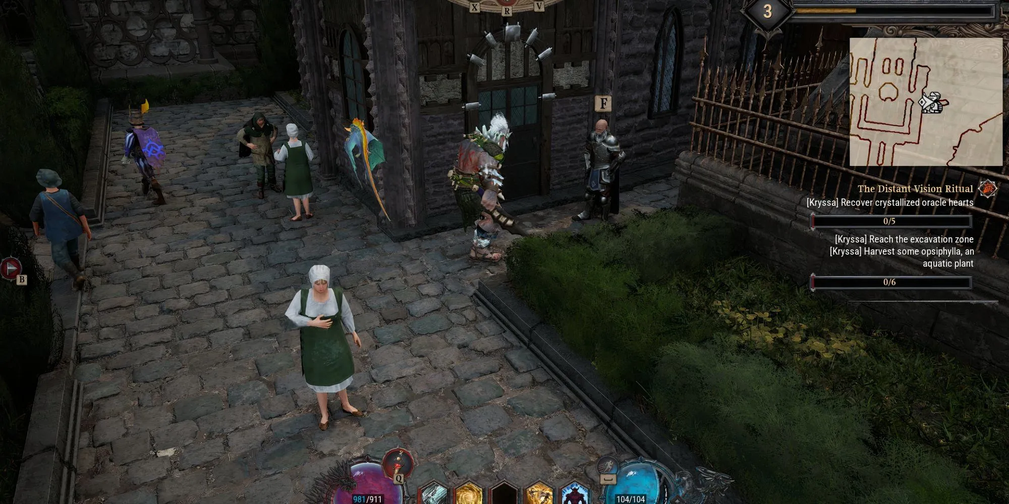NPC tại Montescail trong Dragonkin The Banished giúp người chơi thay đổi độ khó