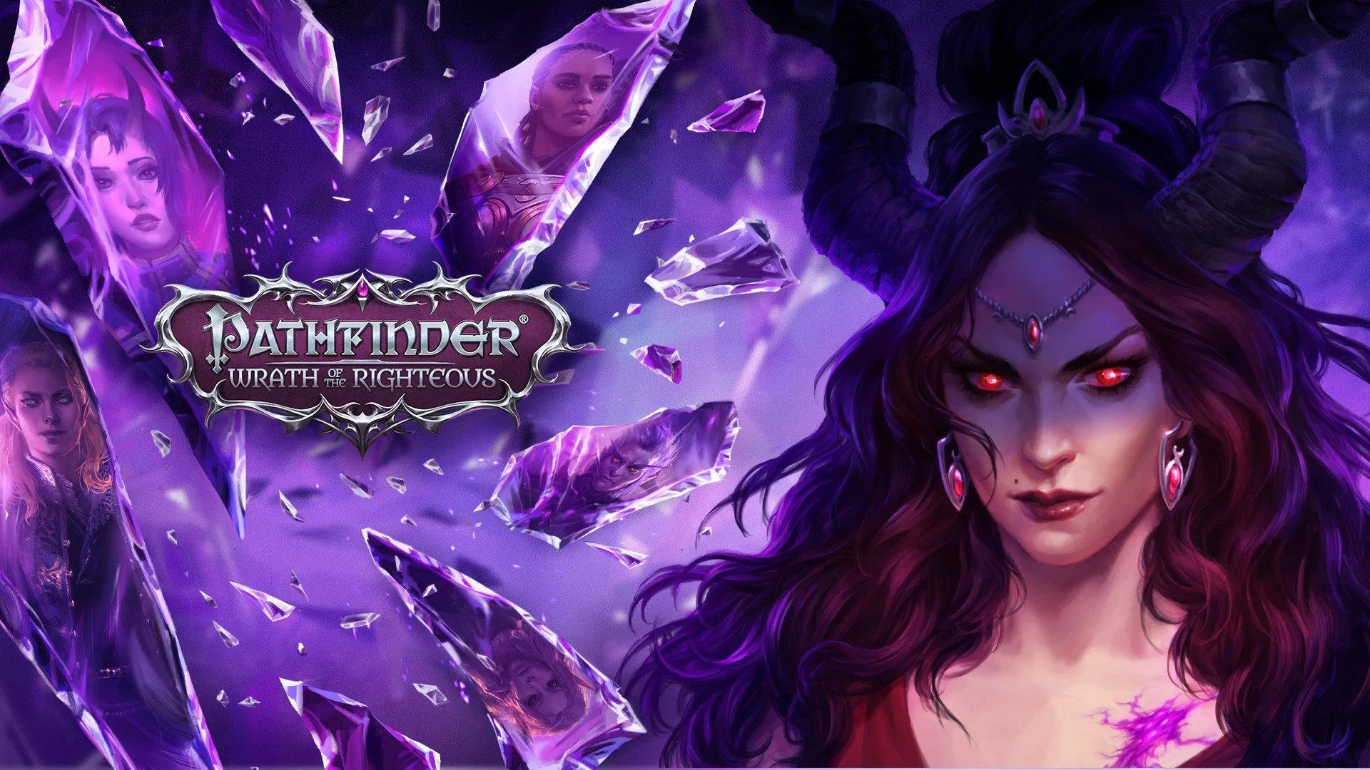 Nữ chiến binh Kaylessa trong Pathfinder Wrath of the Righteous đứng giữa chiến trường hỗn loạn