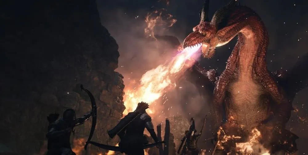 Rồng phun lửa dữ dội trong Dragon's Dogma 2