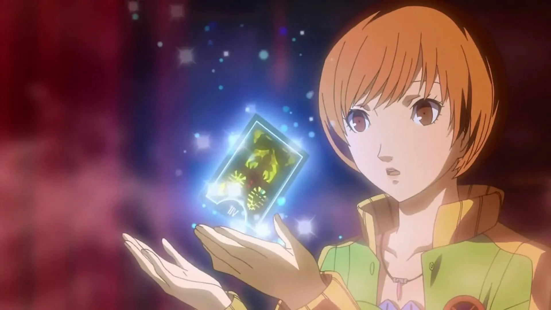 Nhân vật Chie Satonaka trong anime Persona 4, được lồng tiếng bởi Erin Fitzgerald