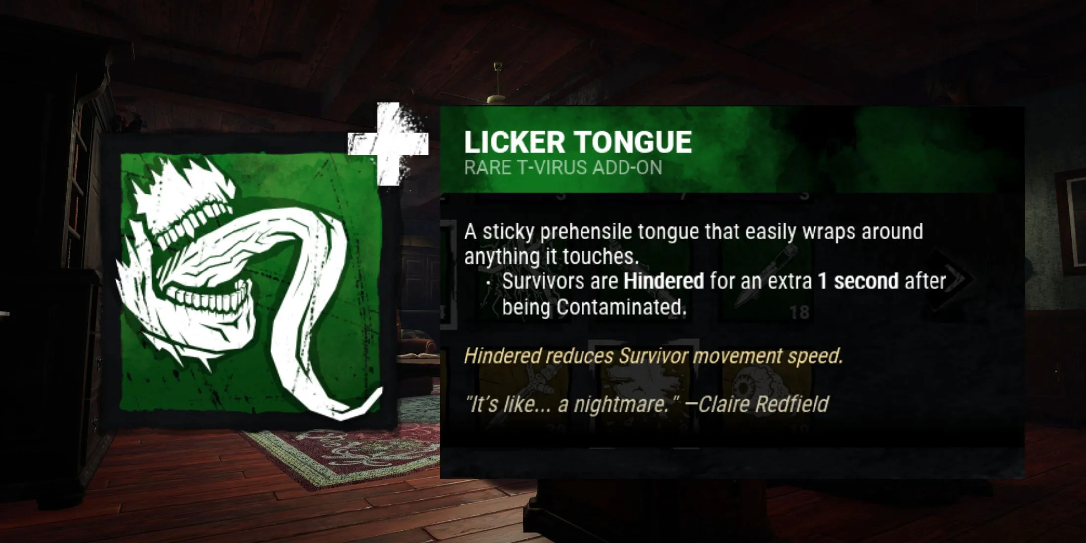 Add-on Licker Tongue tăng hiệu ứng Hindered của Nemesis