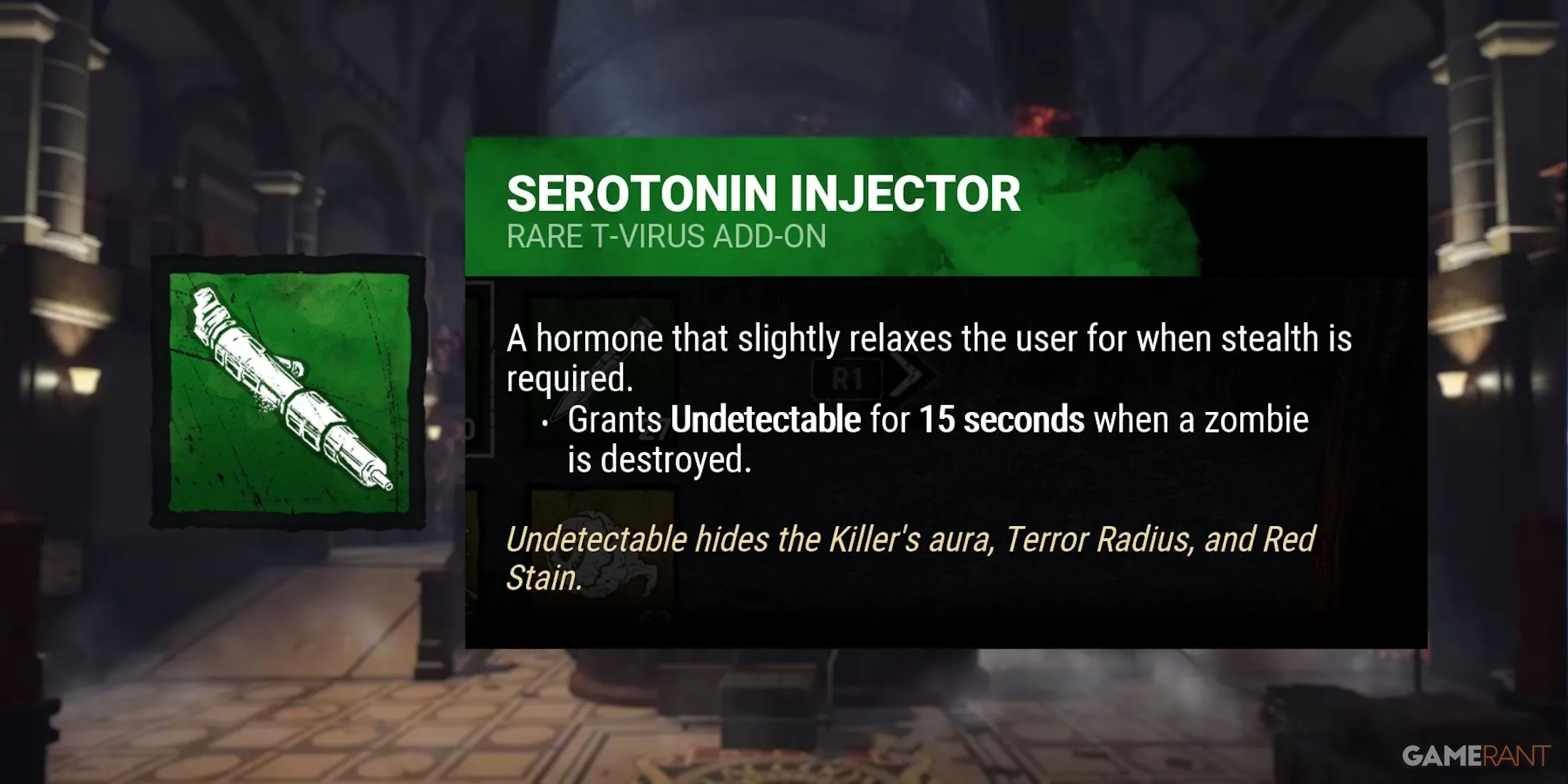 Add-on Serotonin Injector giúp Nemesis trở nên Undetectable