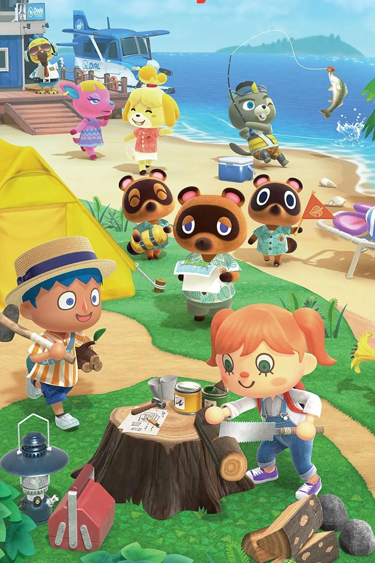 Ảnh bìa Animal Crossing: New Horizons, thể hiện phong cách đồ họa dễ thương và các nhân vật động vật ngộ nghĩnh