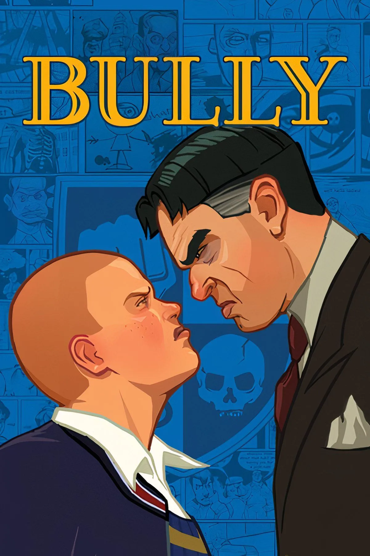 Ảnh bìa game Bully với nhân vật chính Jimmy Hopkins trong bối cảnh trường học, thể hiện khả năng xây dựng mối quan hệ lãng mạn đa dạng