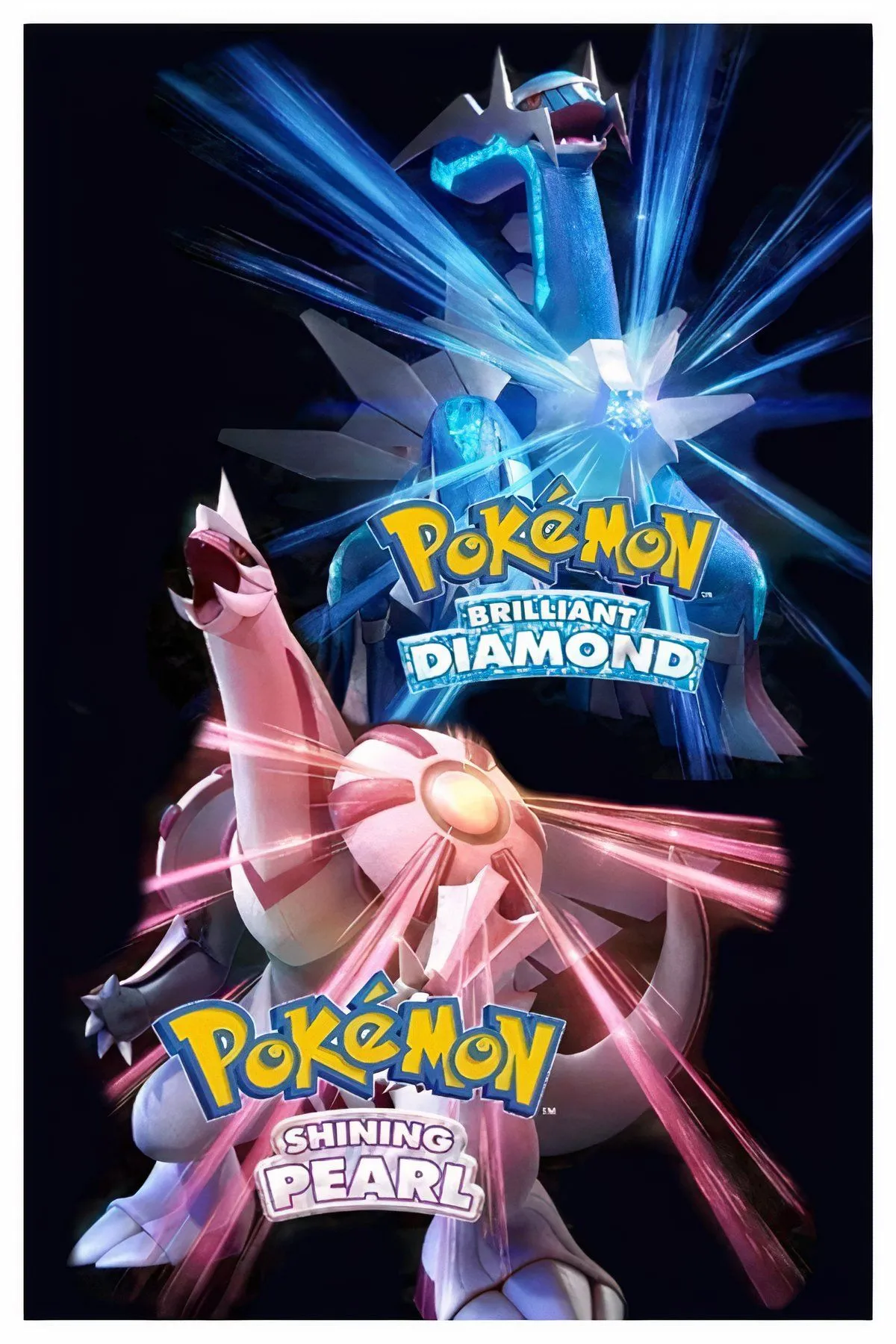 Ảnh bìa game Pokemon Brilliant Diamond và Shining Pearl với các nhân vật chibi