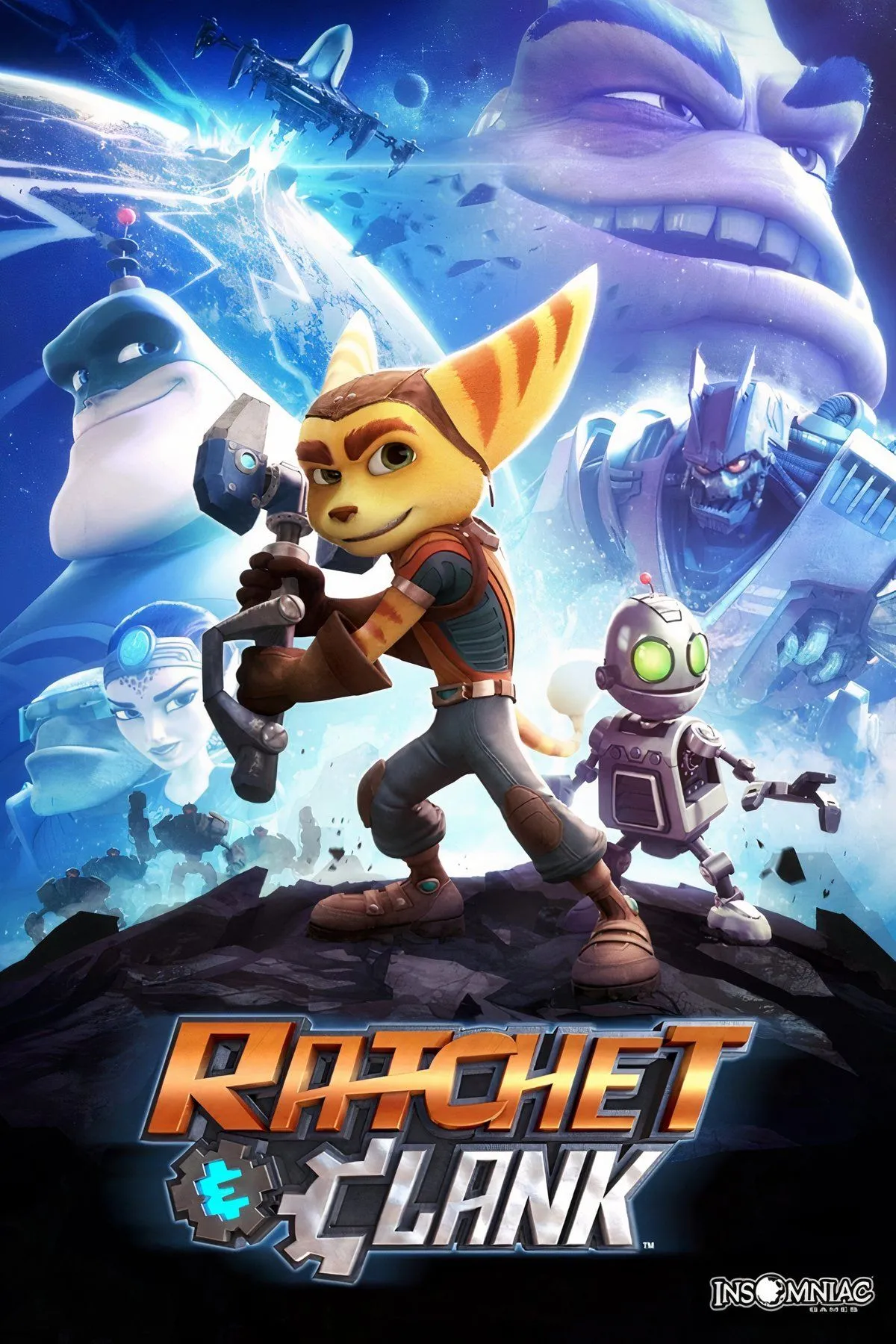 Ảnh bìa game Ratchet &amp; Clank (2016) với hai nhân vật chính
