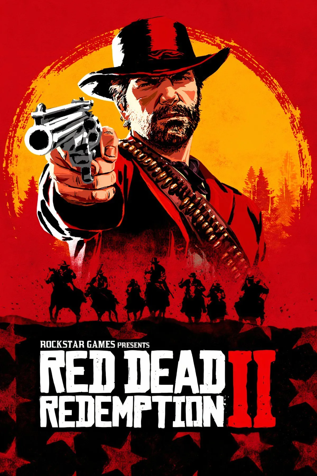 Arthur Morgan trên lưng ngựa trong khung cảnh miền Viễn Tây hoang dã của Red Dead Redemption 2, thể hiện sự rộng lớn của bản đồ.