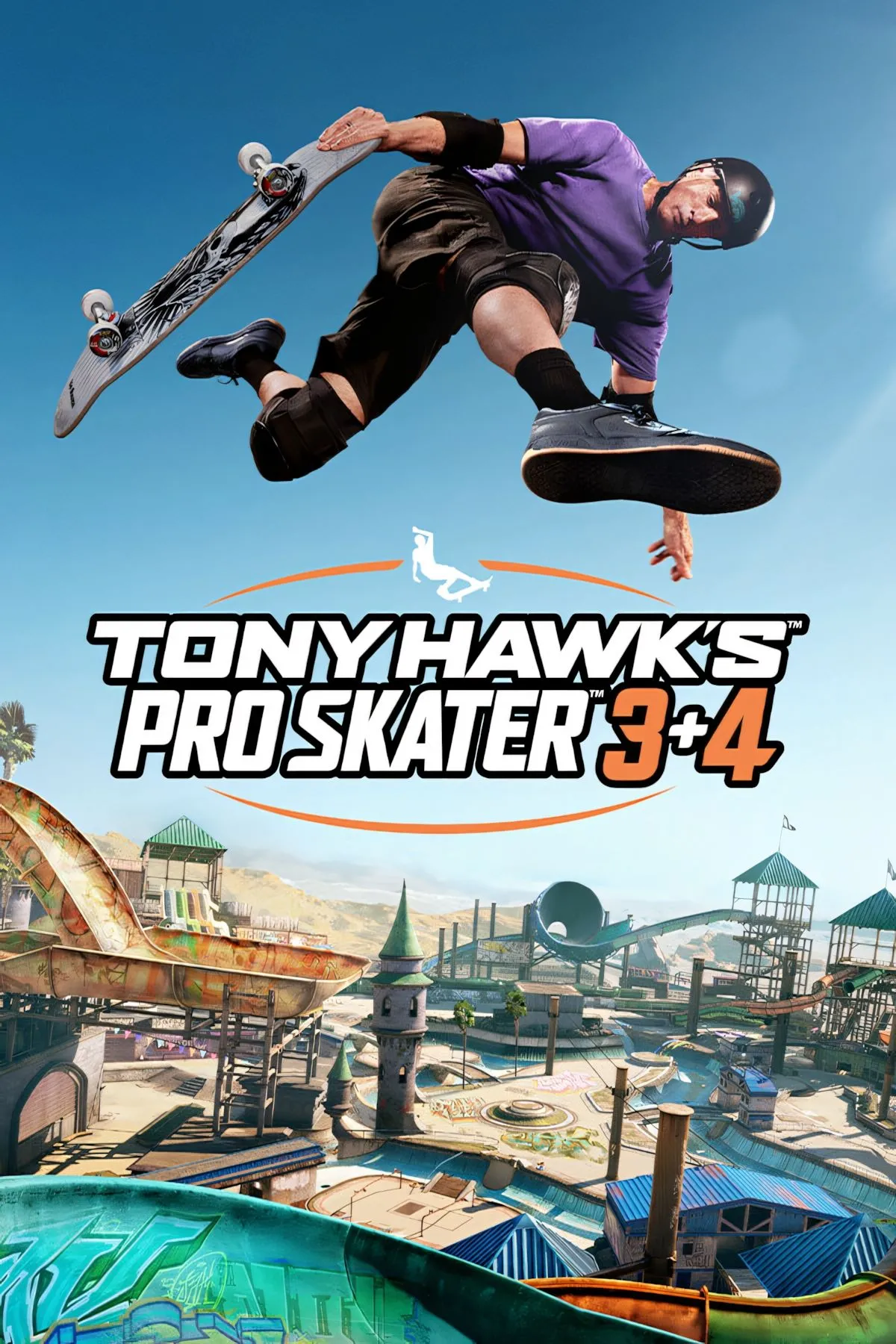Artwork chính thức của Tony Hawk's Pro Skater 3+4 Remake, tựa game trượt ván được mong đợi.