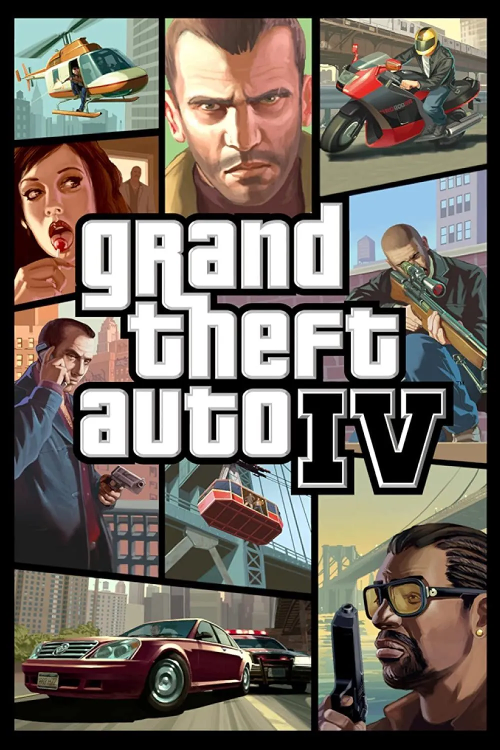Bìa game Grand Theft Auto IV, tựa game huyền thoại với nhân vật Niko Bellic