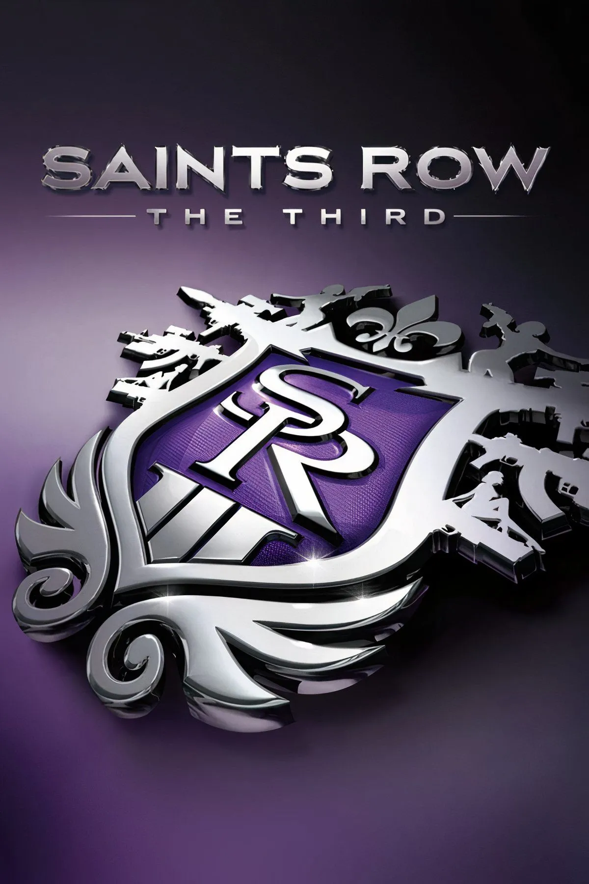 Bìa game Saints Row 3 với các nhân vật chính trong trang phục đặc trưng, thể hiện sự điên rồ của game.