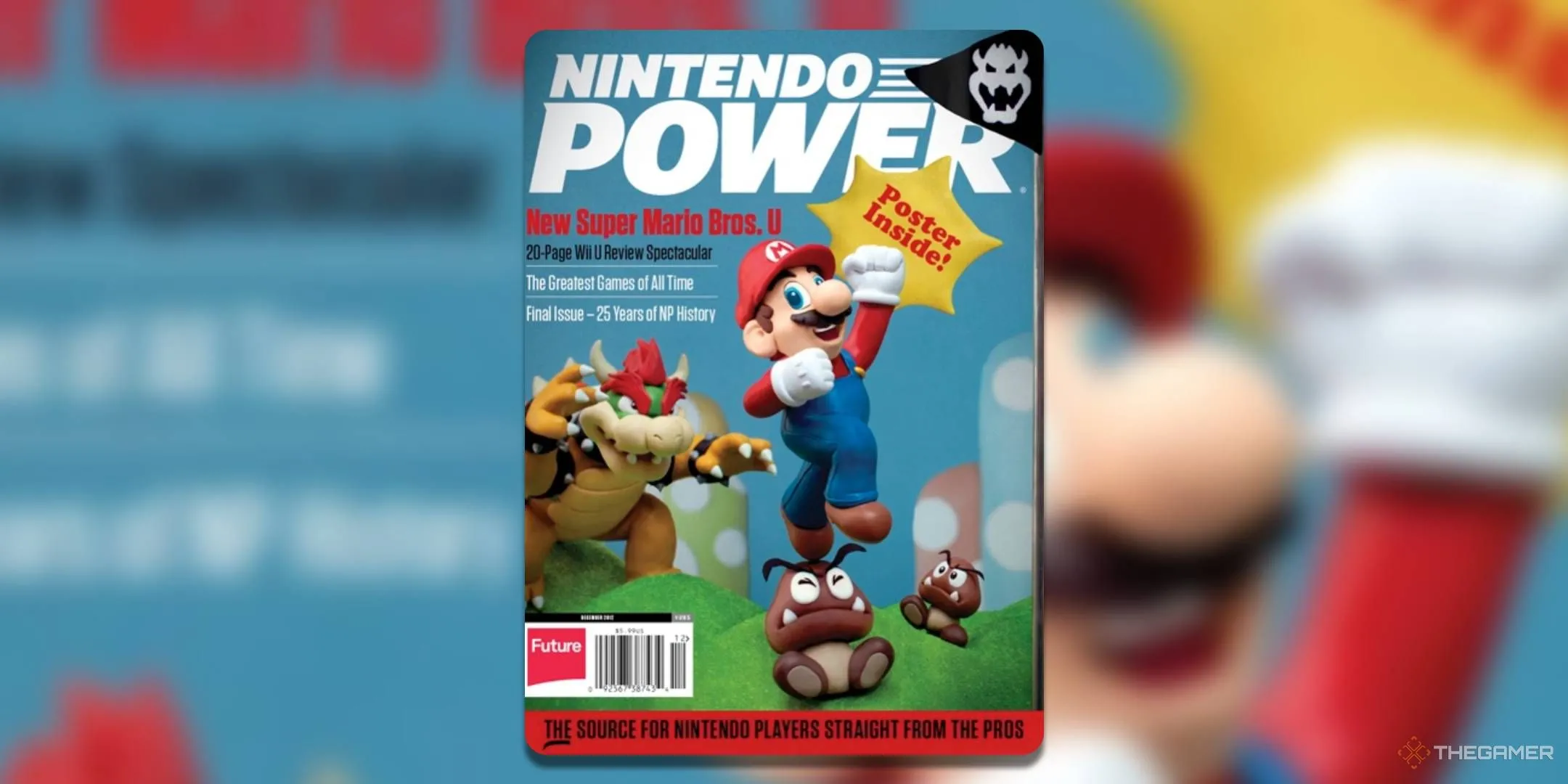 Bìa số cuối cùng của Nintendo Power, số 285, với Mario, Bowser và Goomba từ New Super Mario Bros U