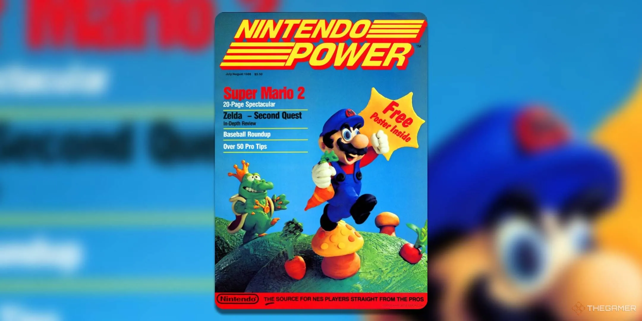 Bìa số đầu tiên của tạp chí Nintendo Power, featuring Mario và Wart từ Super Mario Bros 2