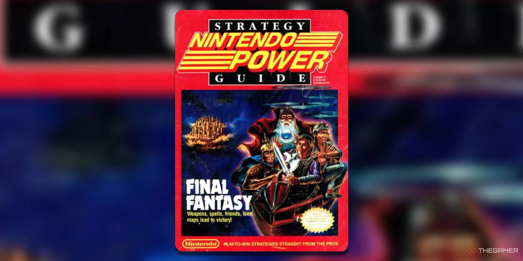 Bìa tạp chí Nintendo Power số 17 với các Chiến binh Ánh sáng từ Final Fantasy, hướng dẫn chiến thuật