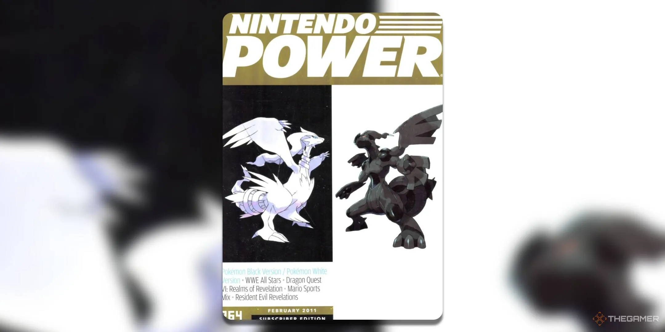 Bìa tạp chí Nintendo Power số 264 bản đặc biệt với Reshiram và Zekrom từ Pokémon Black & White