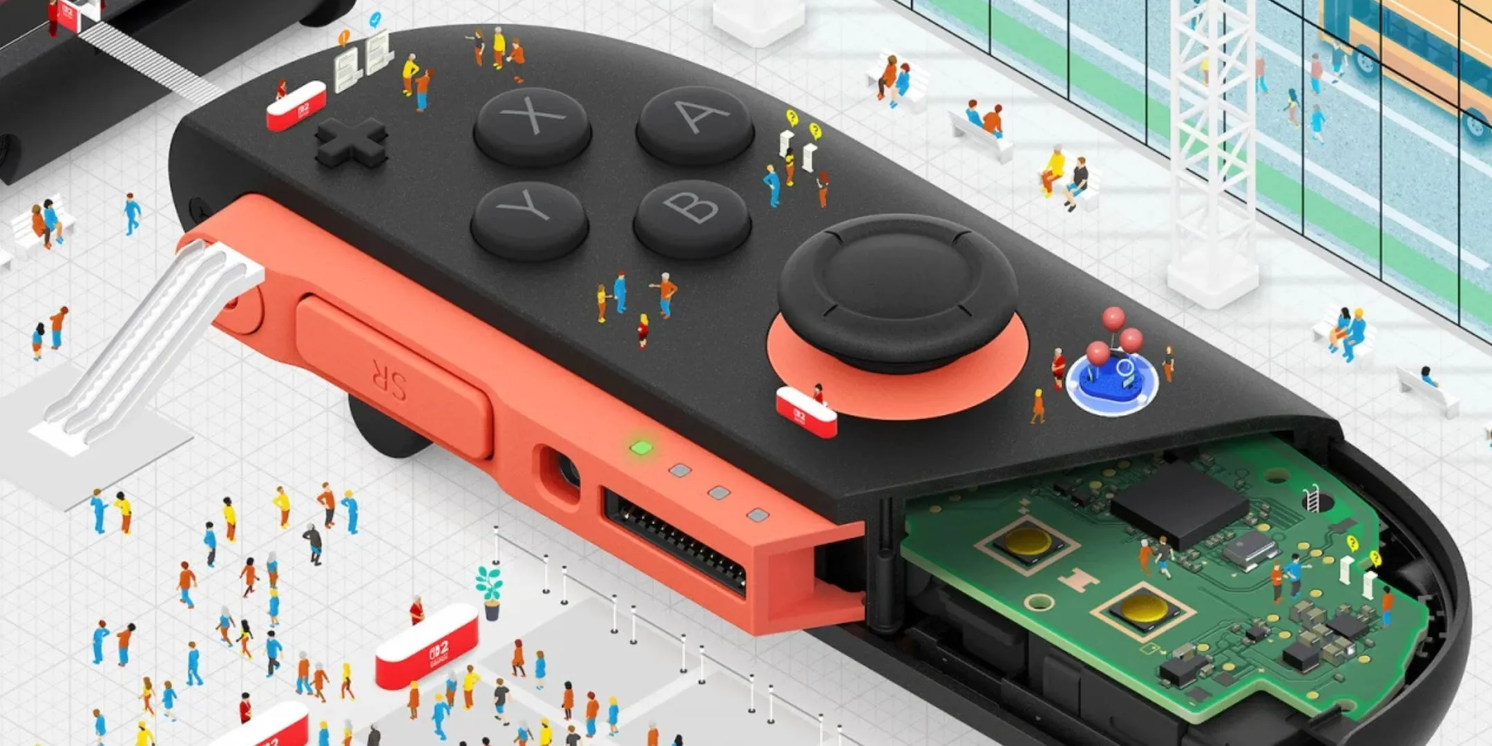 Bộ điều khiển Joy-Con và giao diện Welcome Tour của Nintendo Switch 2