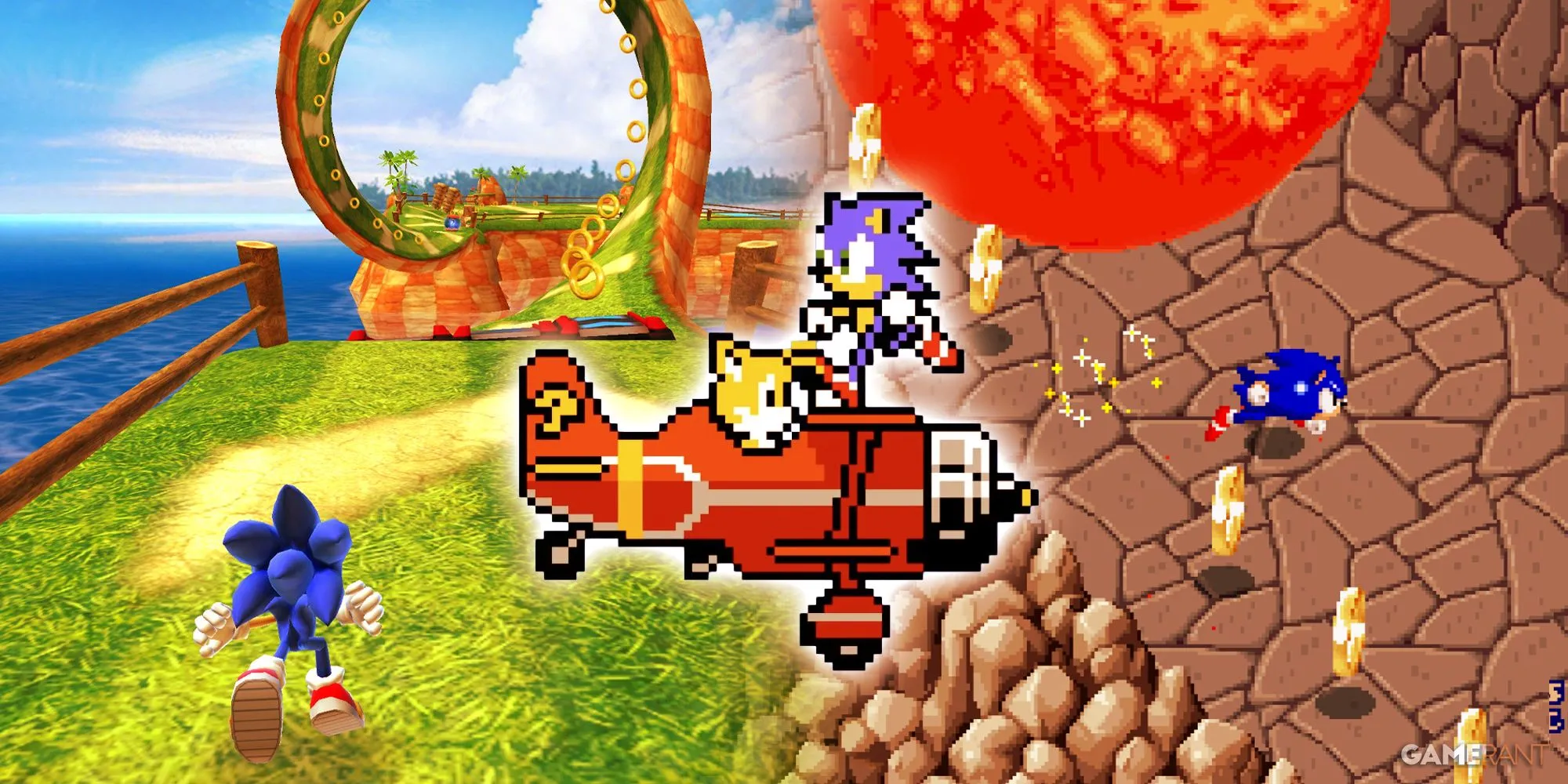 Bộ sưu tập các game Sonic kinh điển đã bị lãng quên, với biểu tượng Sonic và các nhân vật phụ