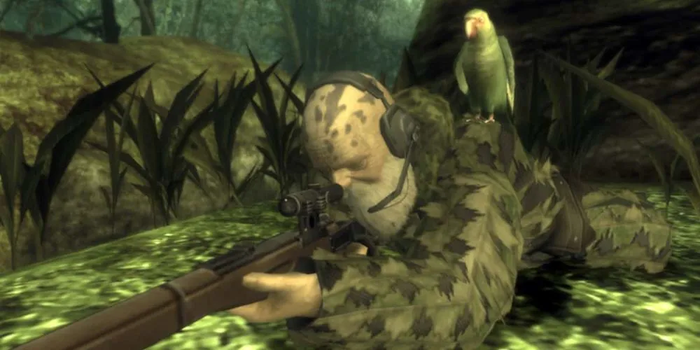 Boss The End, tay bắn tỉa lão luyện trong khu rừng của Metal Gear Solid 3.