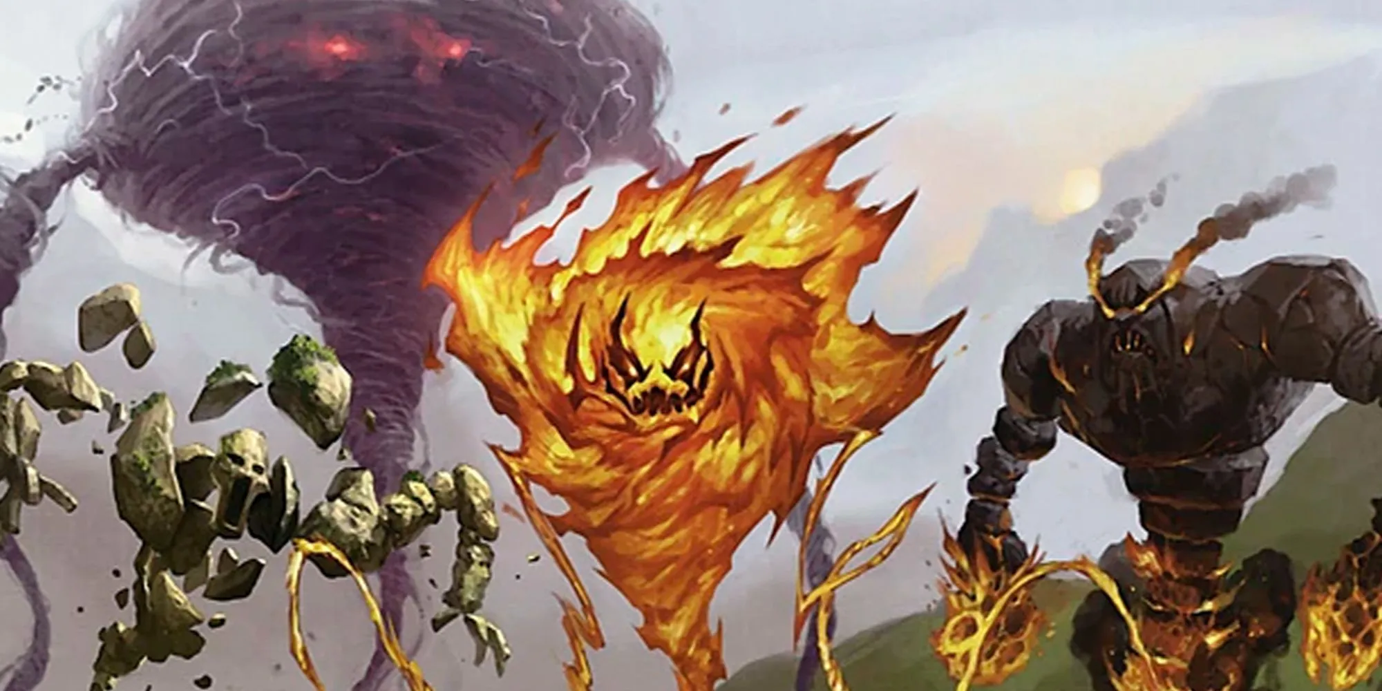 Các nguyên tố Hỏa, Bão, Khí, Khói và Thạch trong thế giới Dungeons &amp; Dragons