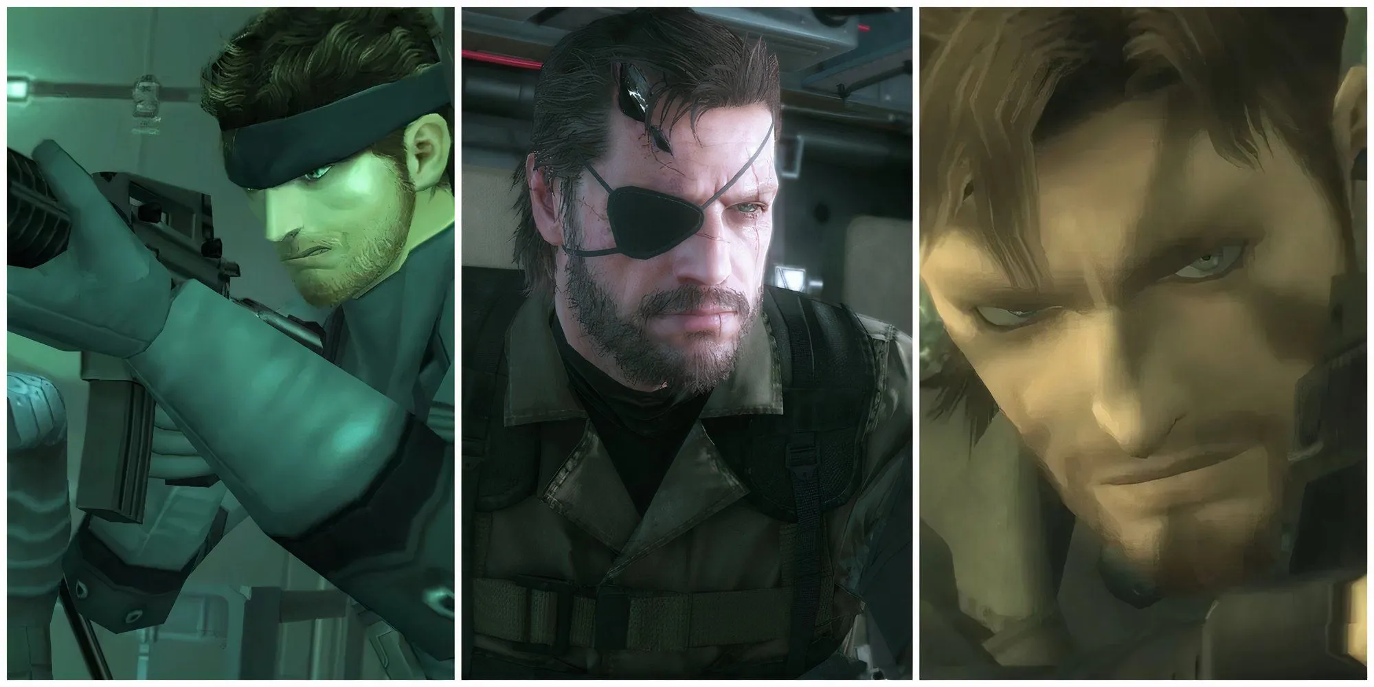 Các phiên bản của Snake trong dòng game Metal Gear Solid, từ Solid Snake, Venom Snake đến Naked Snake, biểu tượng của sự tiến hóa trong thiết kế nhân vật và cốt truyện.