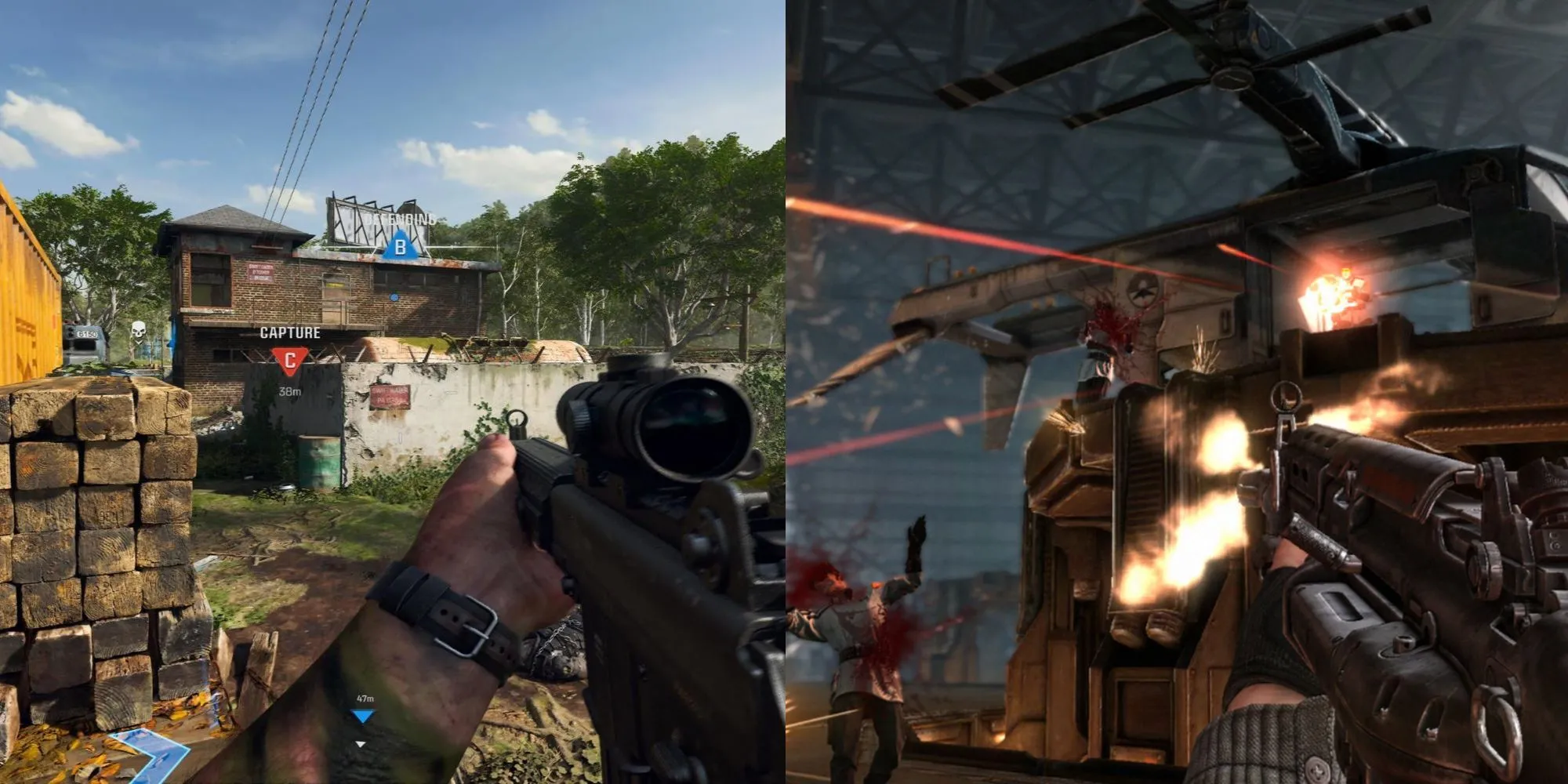 Call of Duty Black Ops 6 và Wolfenstein The New Order, hai tựa game FPS nổi bật có thể tìm thấy trên Xbox Game Pass.