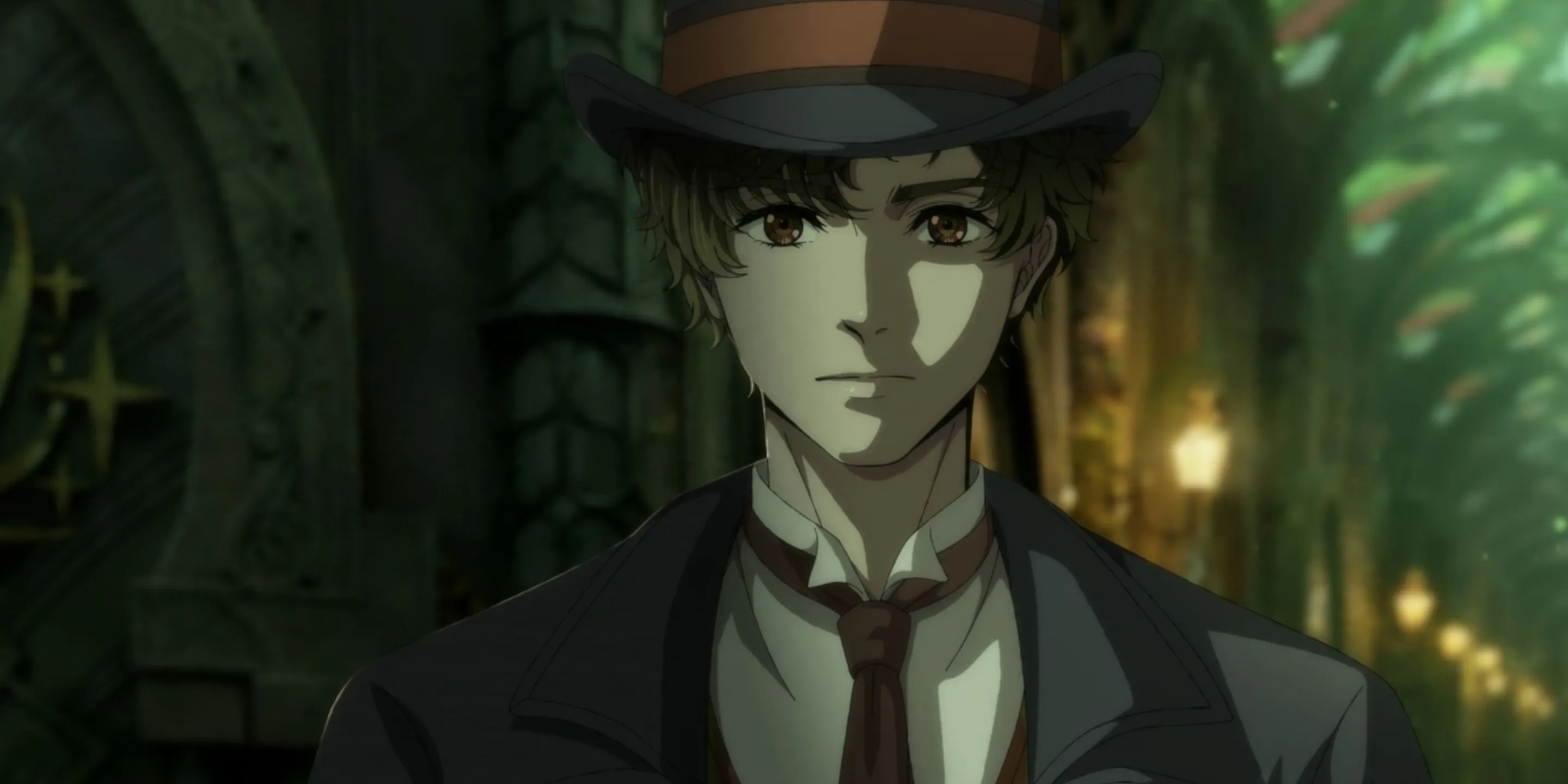 Cận cảnh Klein Moretti trong một phân cảnh của anime Lord of Mysteries, tăng cường trải nghiệm người xem.