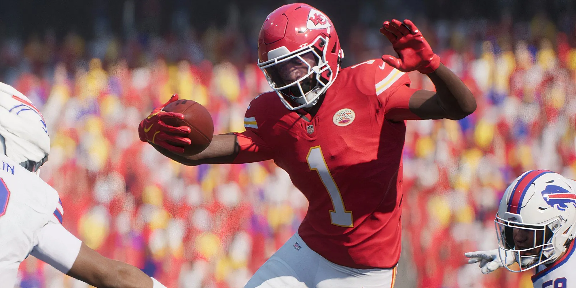 Cầu thủ trong vai chế độ Superstar Madden NFL 26 thể hiện tương tác trên sân, minh họa tính năng Sphere of Influence.