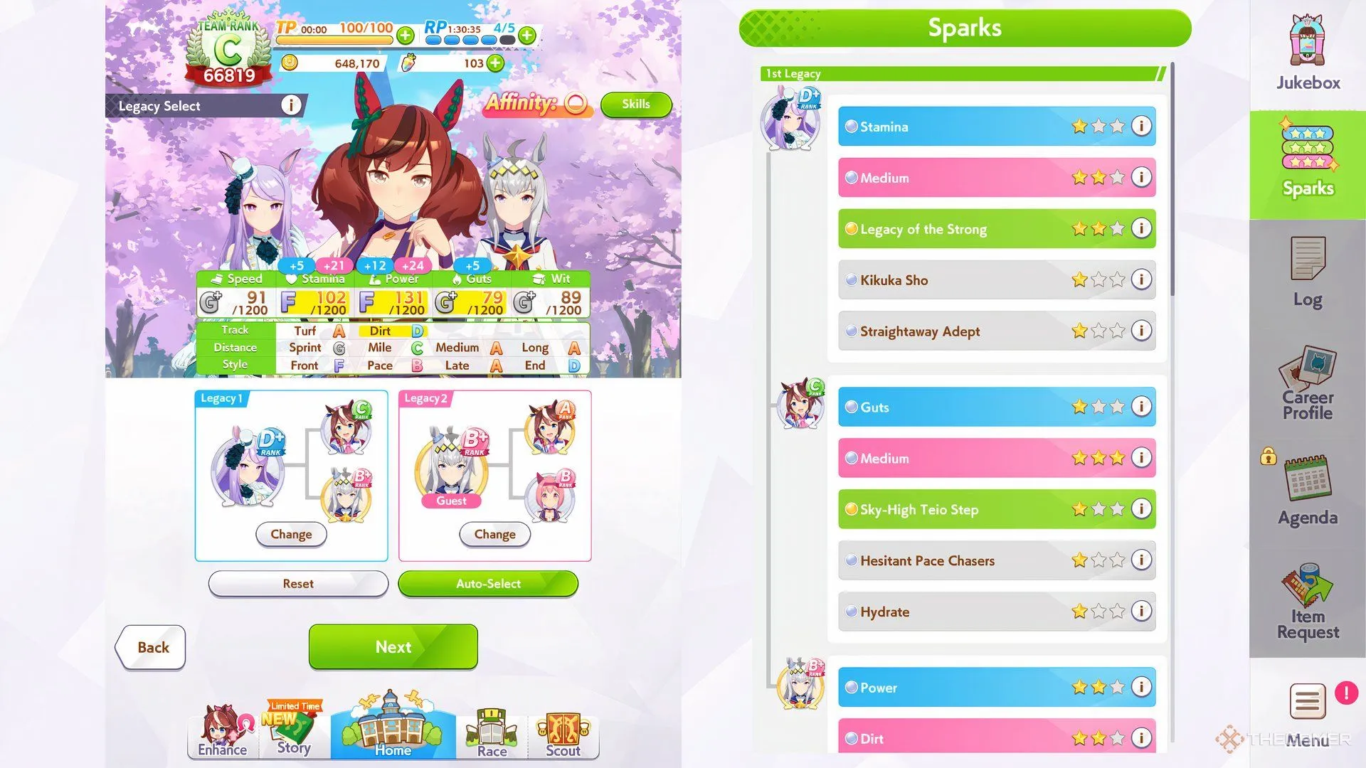 Di sản Nice Nature trong Umamusume Pretty Derby với các đề xuất Gold Ship, King Halo, Special Week giúp cân bằng chỉ số cho người chơi.