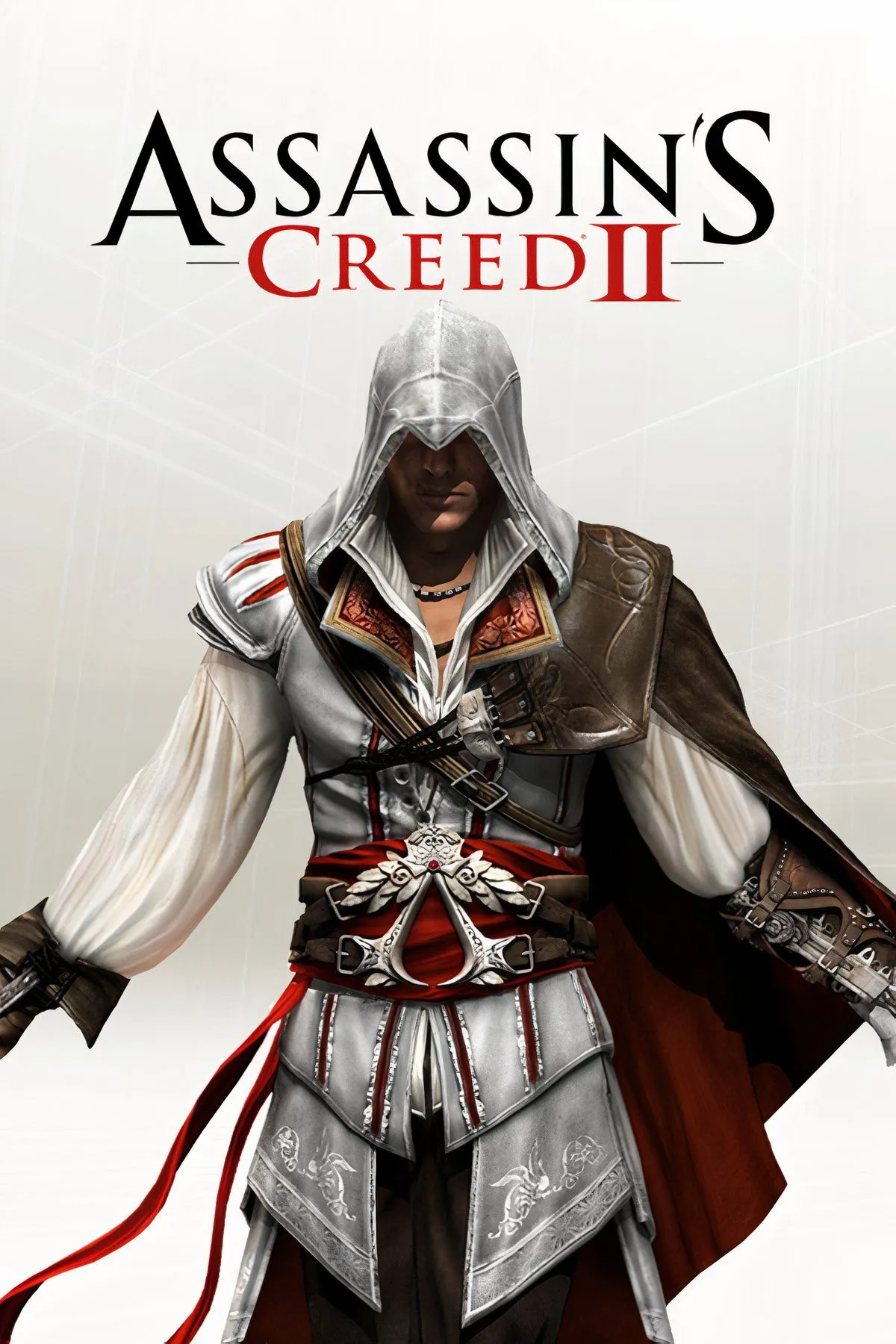 Ezio Auditore da Firenze đứng trên mái nhà tại Florence, Italia, trong Assassin's Creed 2, biểu tượng cho việc khám phá ký ức di truyền thông qua thiết bị Animus.