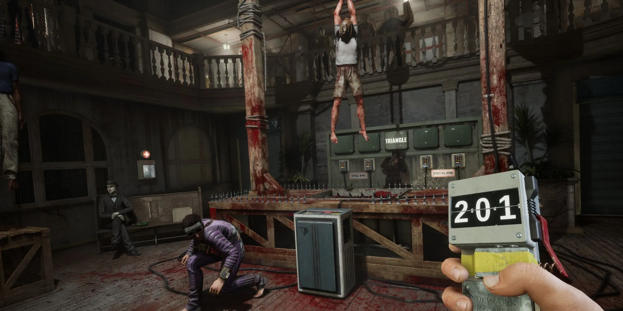 Giao diện hệ thống Rebirth 2.0 trong The Outlast Trials, hiển thị các tùy chọn và phần thưởng