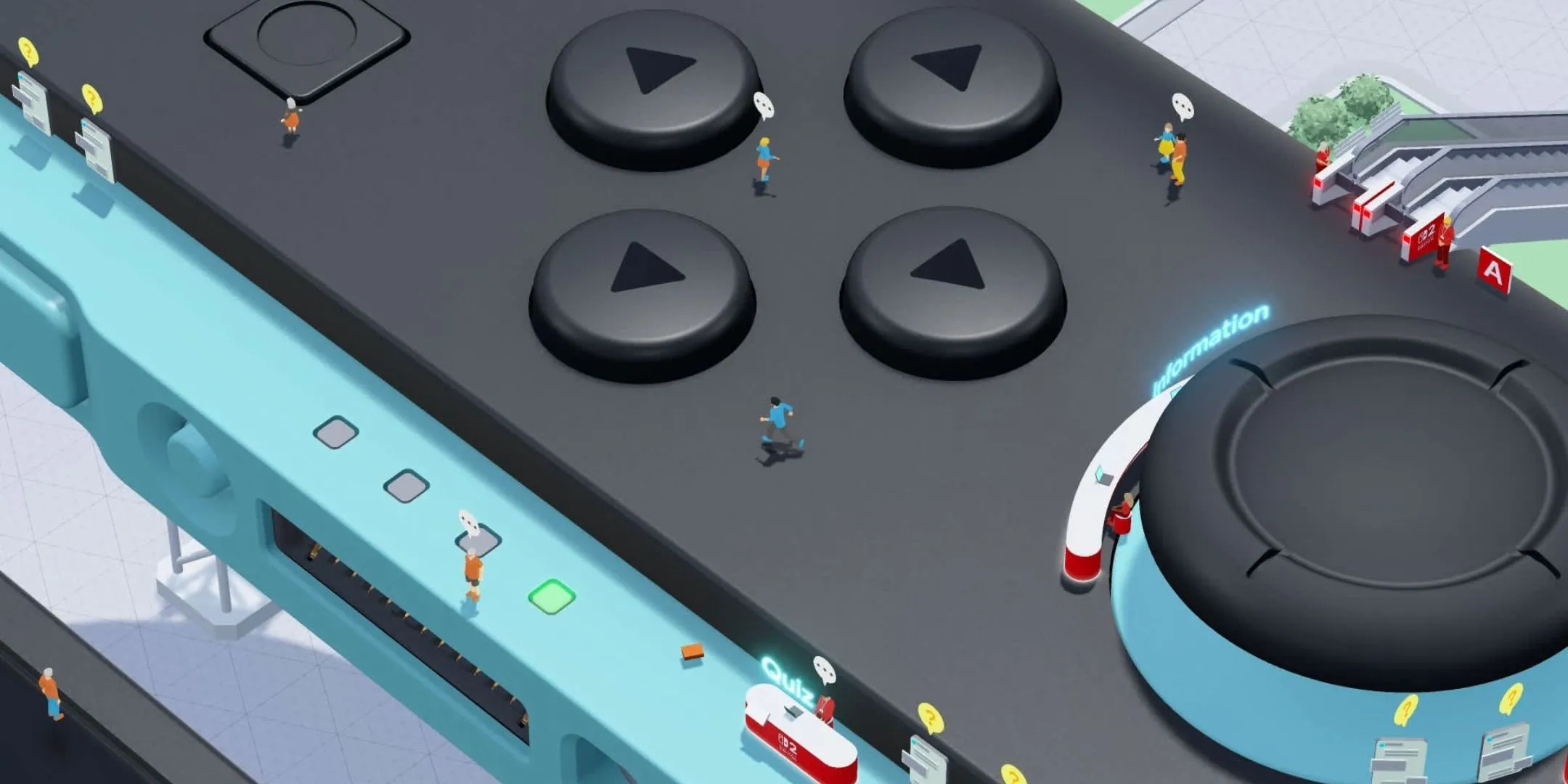Hình ảnh avatar đang di chuyển trong giao diện Nintendo Switch 2 Welcome Tour
