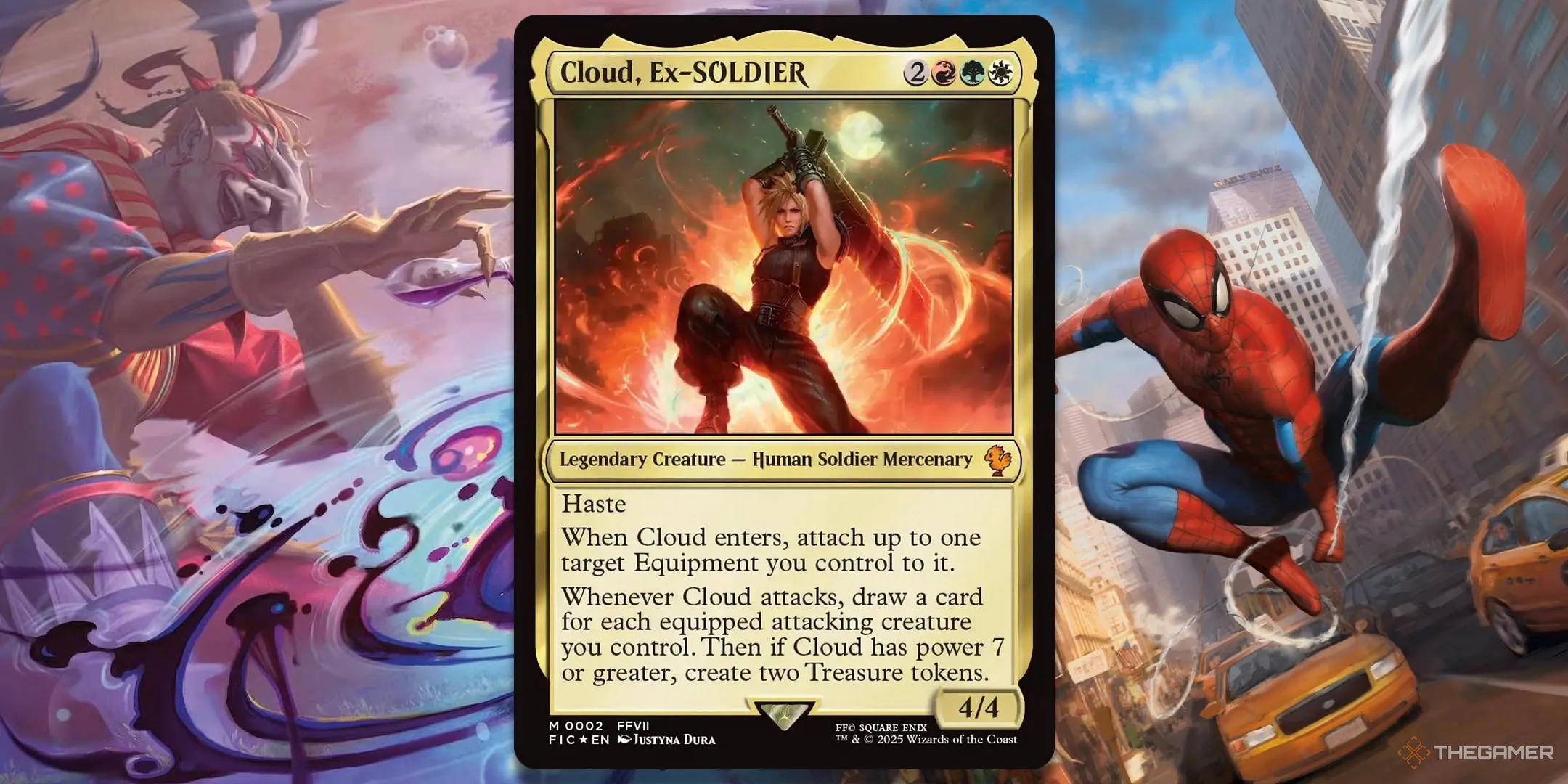 Hình ảnh minh họa ba bộ crossover Universes Beyond tiếp theo của Magic The Gathering, bao gồm cả Spider-Man.