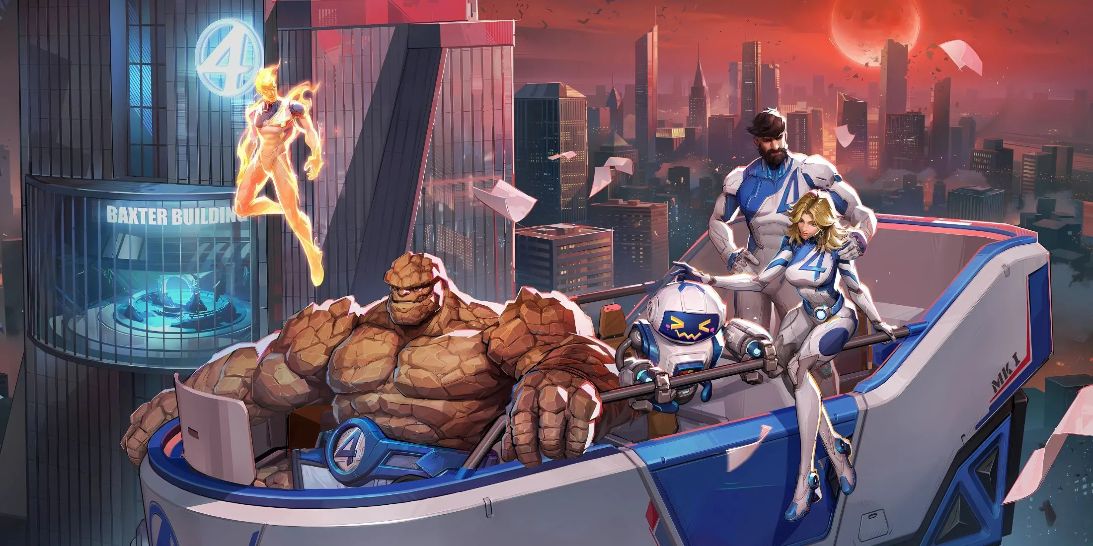 Human Torch và The Thing phối hợp trong kỹ năng Team-Up "First Steps" của Marvel Rivals