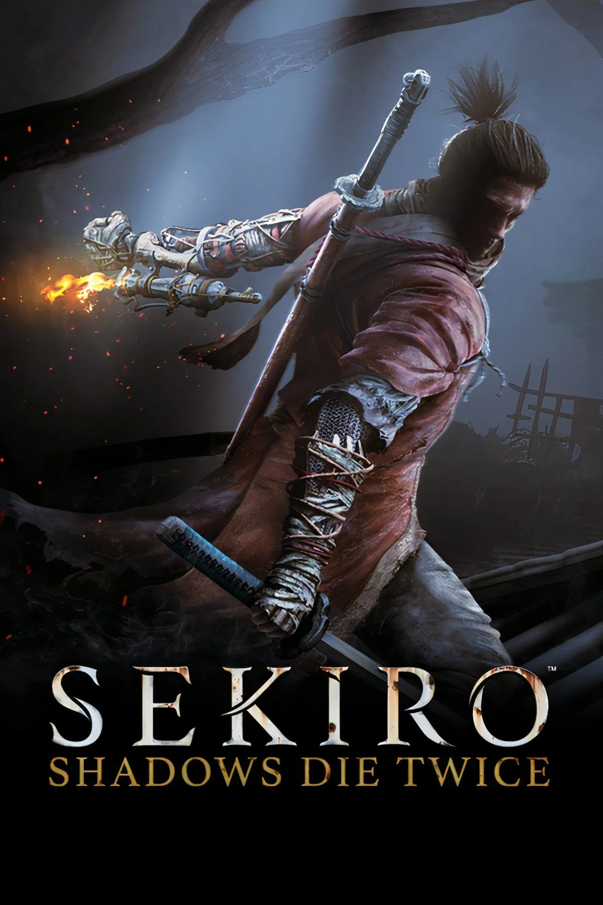 Isshin, The Sword Saint, trùm cuối khét tiếng trong Sekiro: Shadows Die Twice, chuẩn bị tung đòn kiếm thuật.