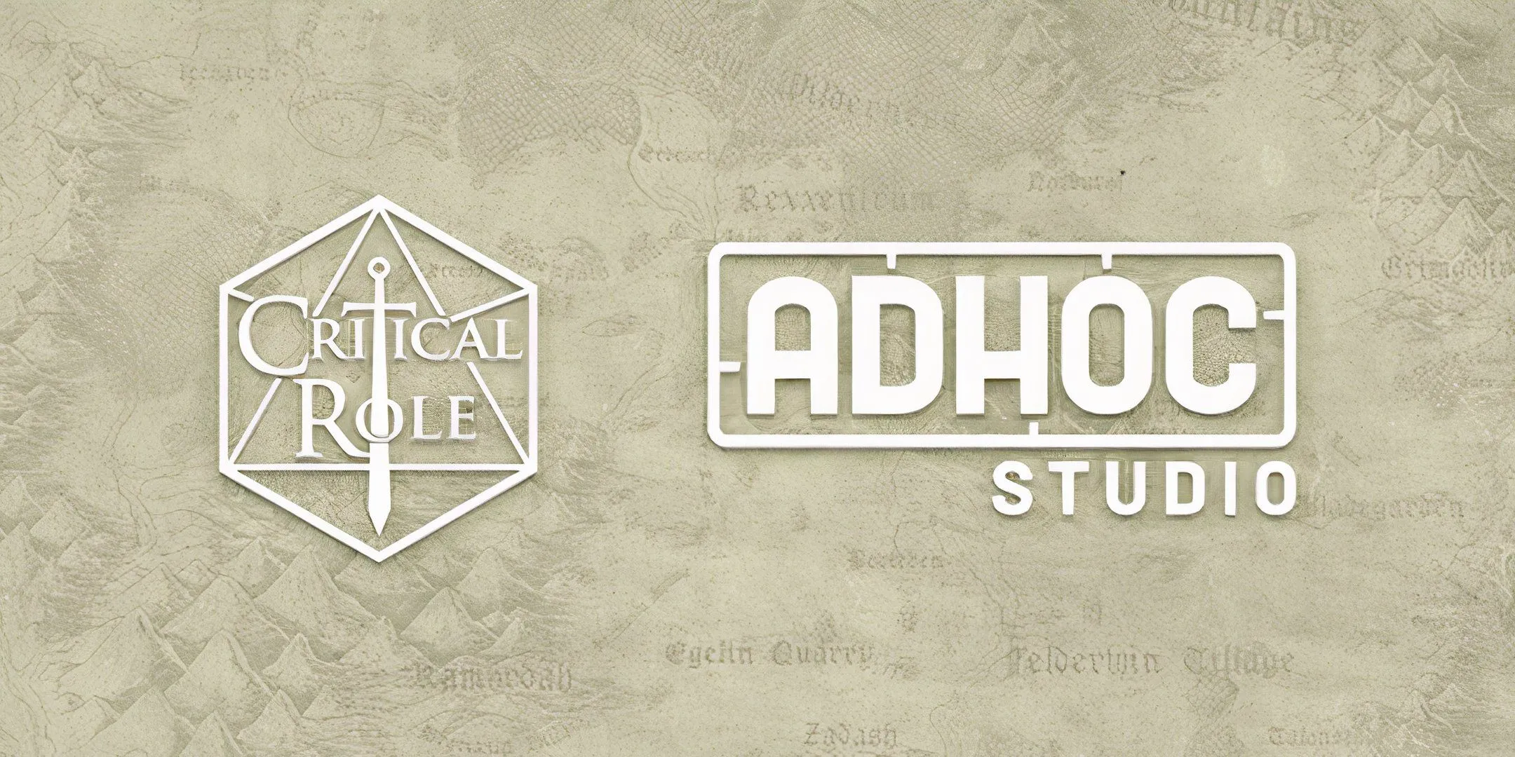 Logo Critical Role và AdHoc Studio đặt cạnh nhau, biểu tượng cho mối quan hệ hợp tác phát triển tựa game Exandria đầy hứa hẹn.