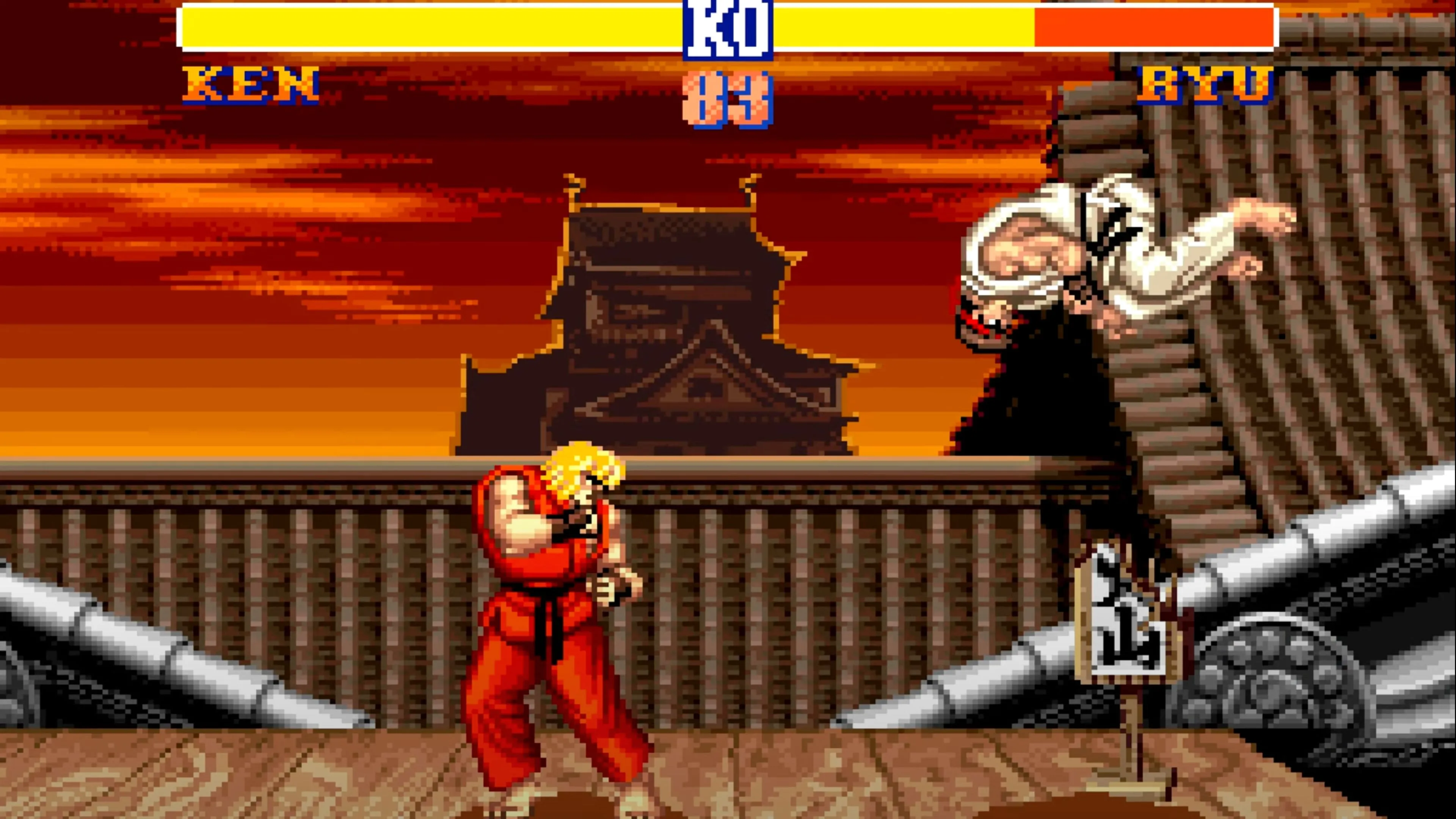 Màn hình chọn nhân vật trong Street Fighter II, biểu tượng game đối kháng kinh điển