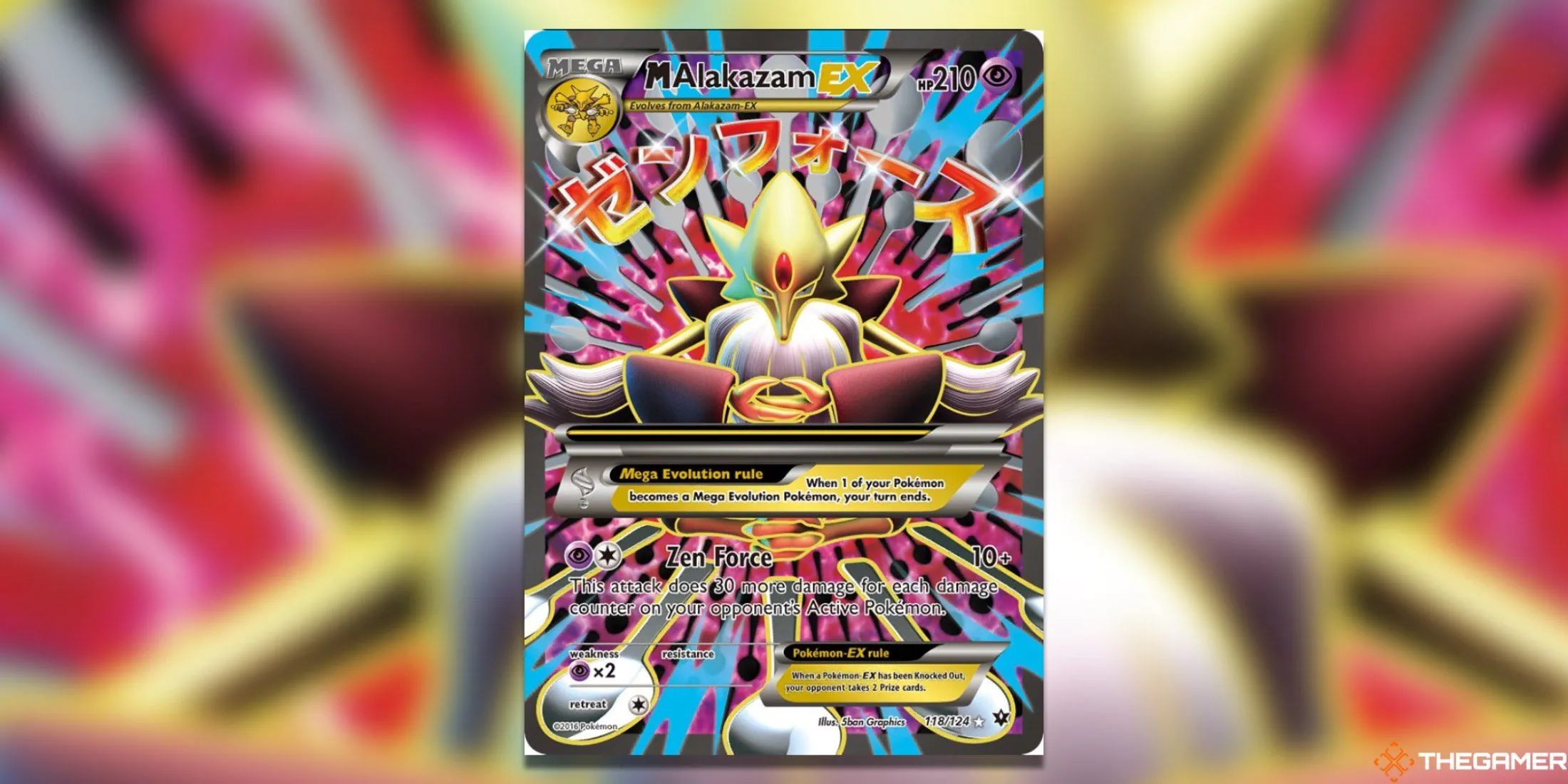 Mega Alakazam nổi bật trong bộ Fates Collide từ Pokemon TCG.