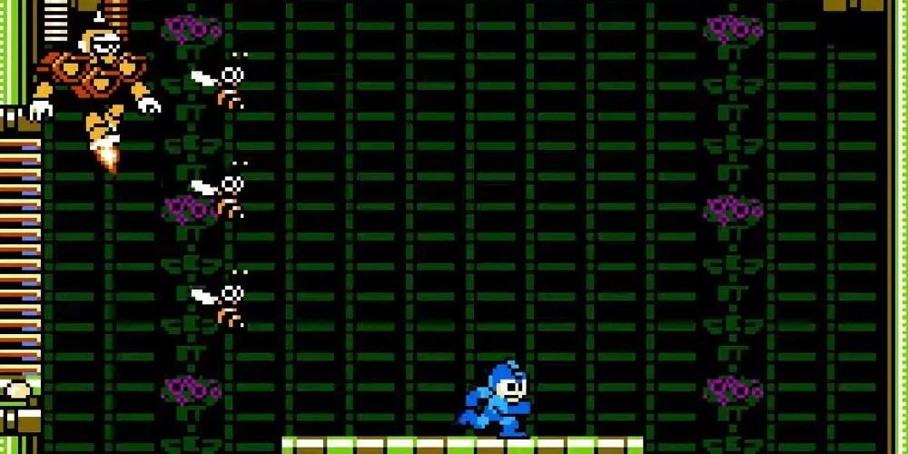 Mega Man đối đầu với Hornet Man và đàn ong của hắn trong Mega Man 9