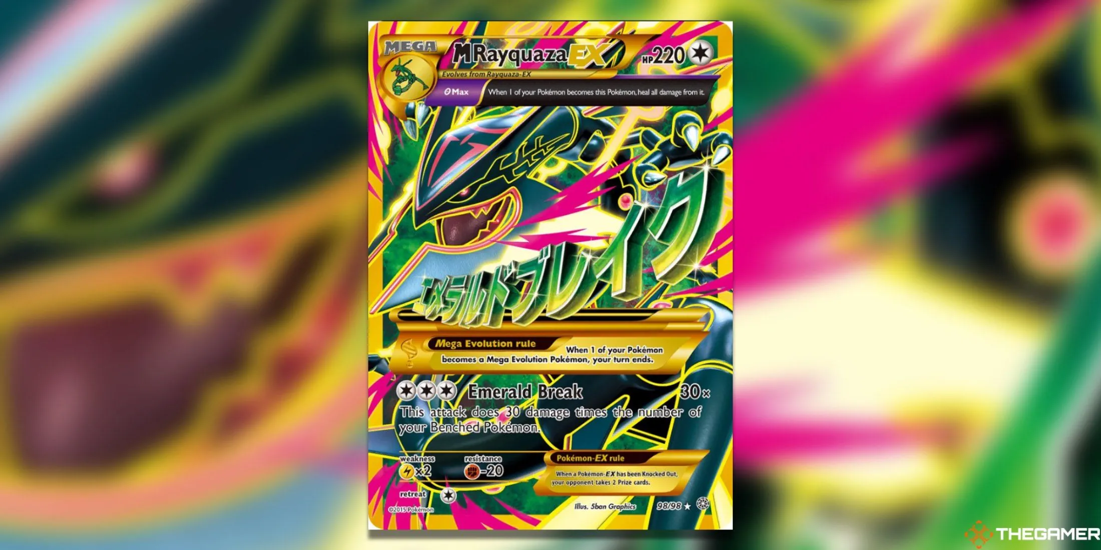 Mega Rayquaza huyền thoại trong Ancient Origins của Pokemon TCG.