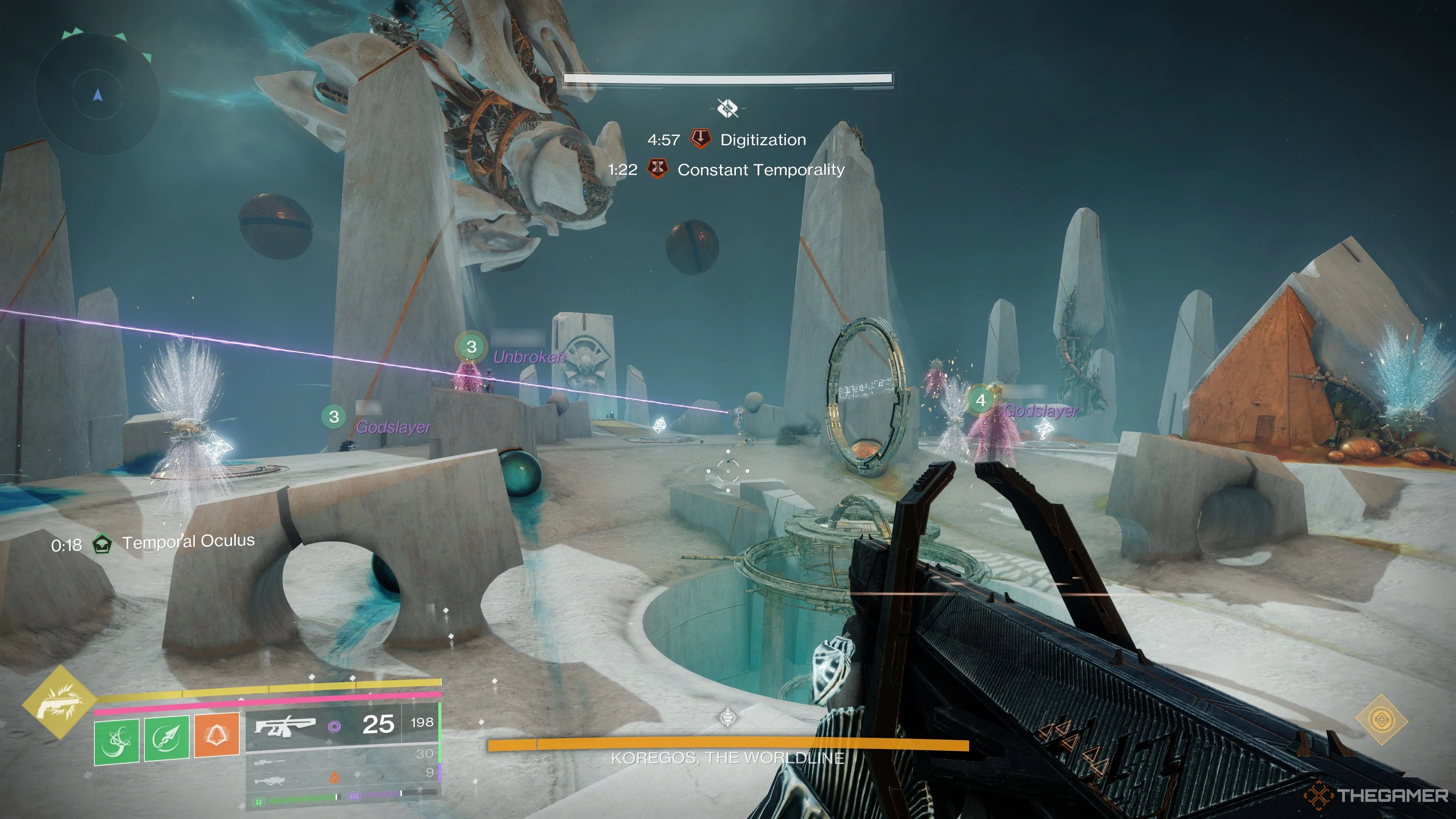 Người chơi Cyclical nhìn thấy mìn trong Destiny 2 Desert Perpetual raid