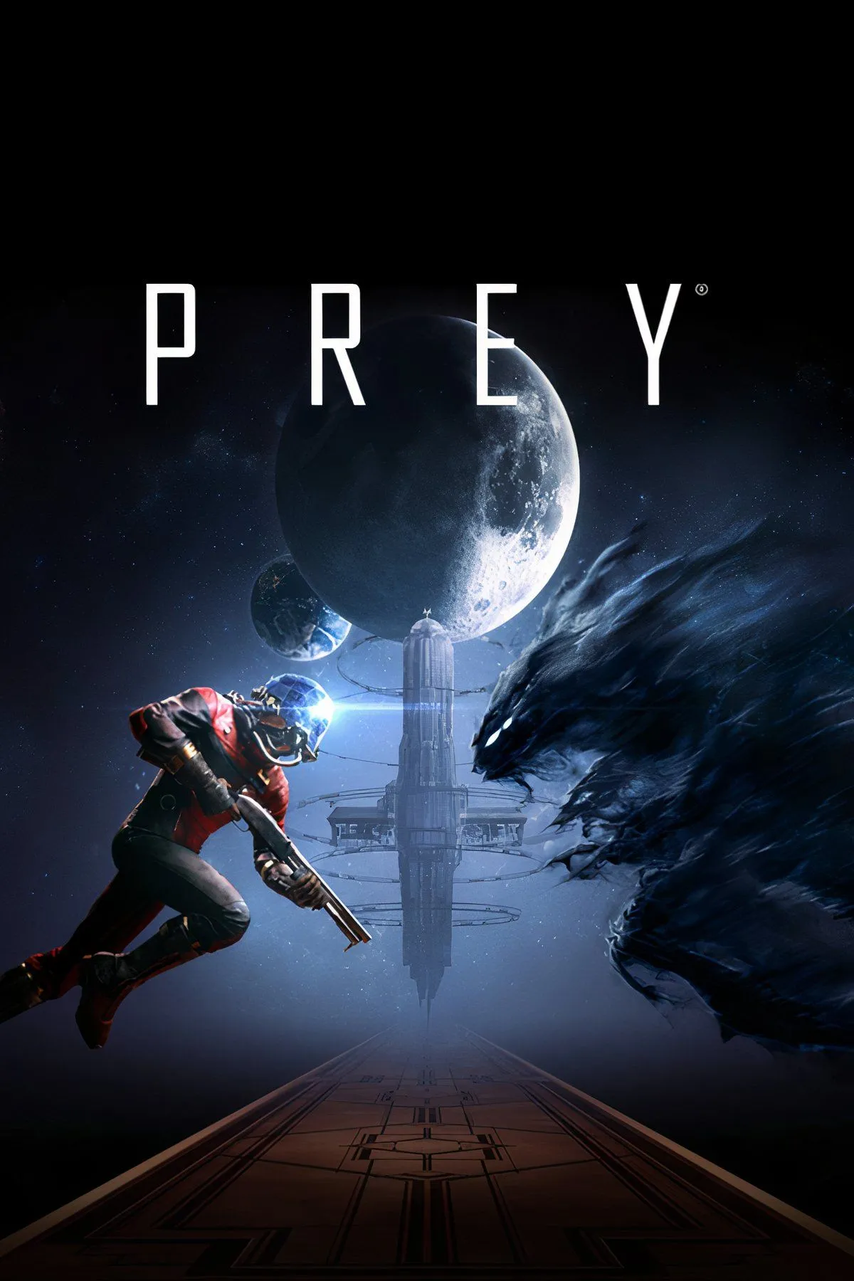 Nhân vật chính Morgan Yu trong game Prey đối mặt với những vật thể biến hình Mimic trên trạm không gian Talos I, thể hiện sự bất an trong một thế giới đầy ảo ảnh.