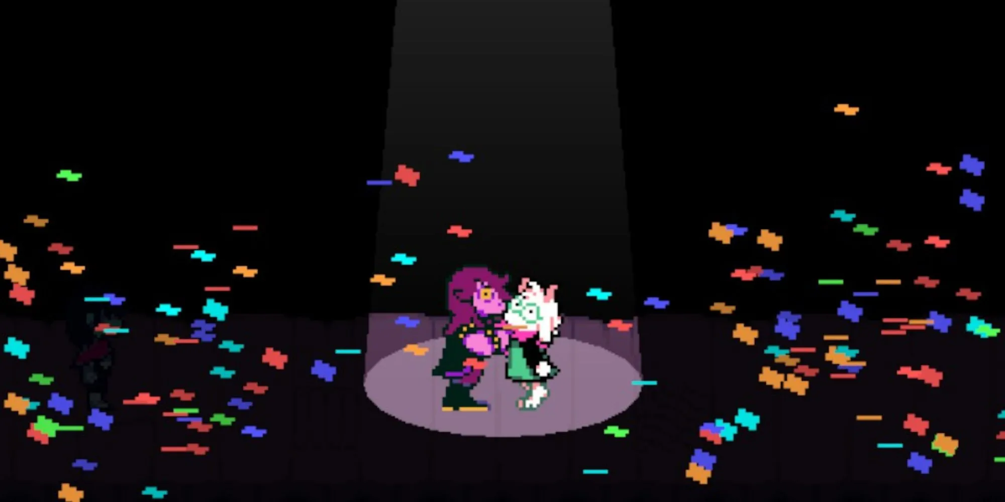 Nhân vật Susie và Ralsei nổi bật trong game Deltarune