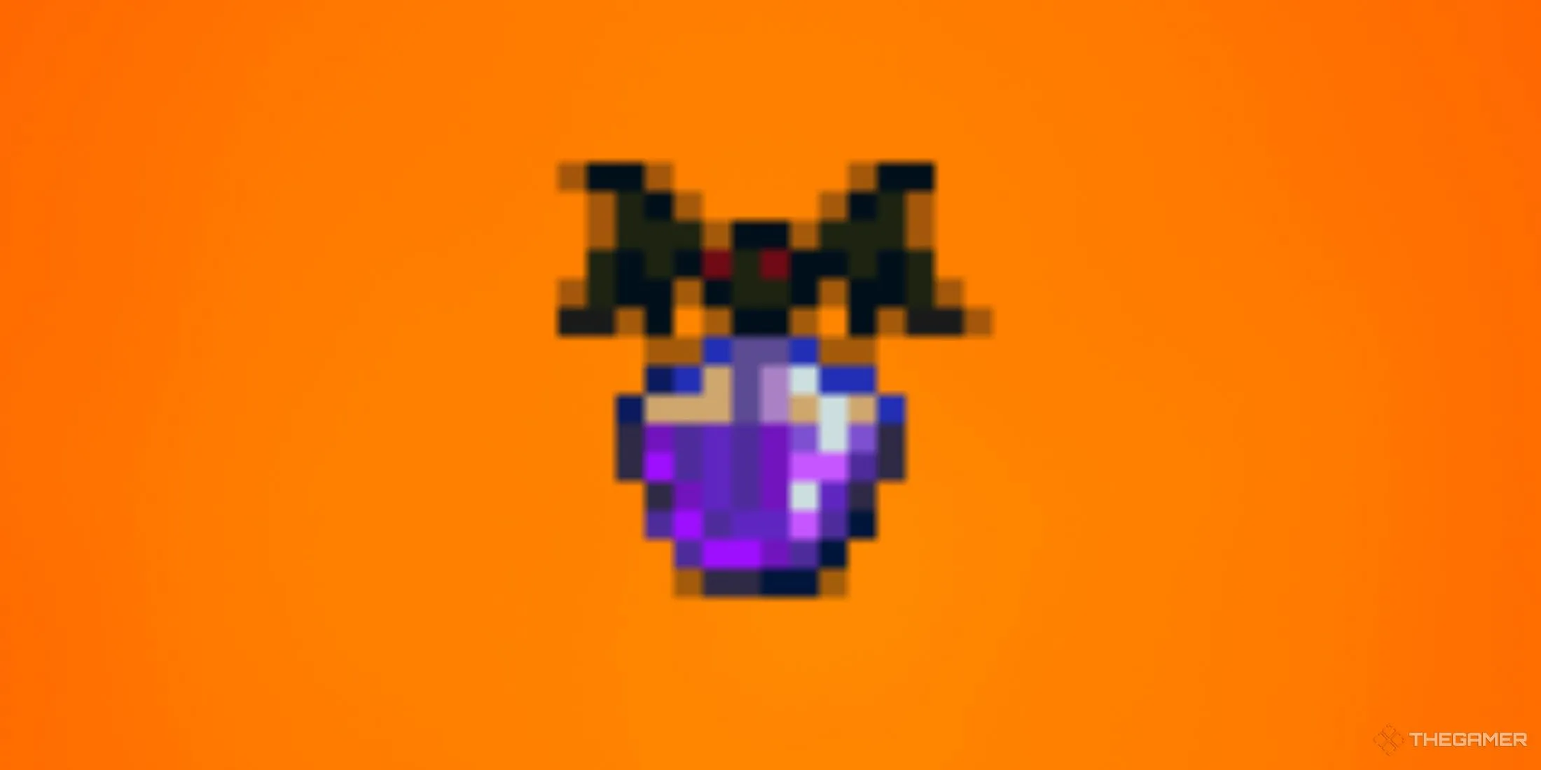 Nước hoa Monster Musk trong Stardew Valley trên nền cam, biểu tượng vật phẩm tăng quái vật.