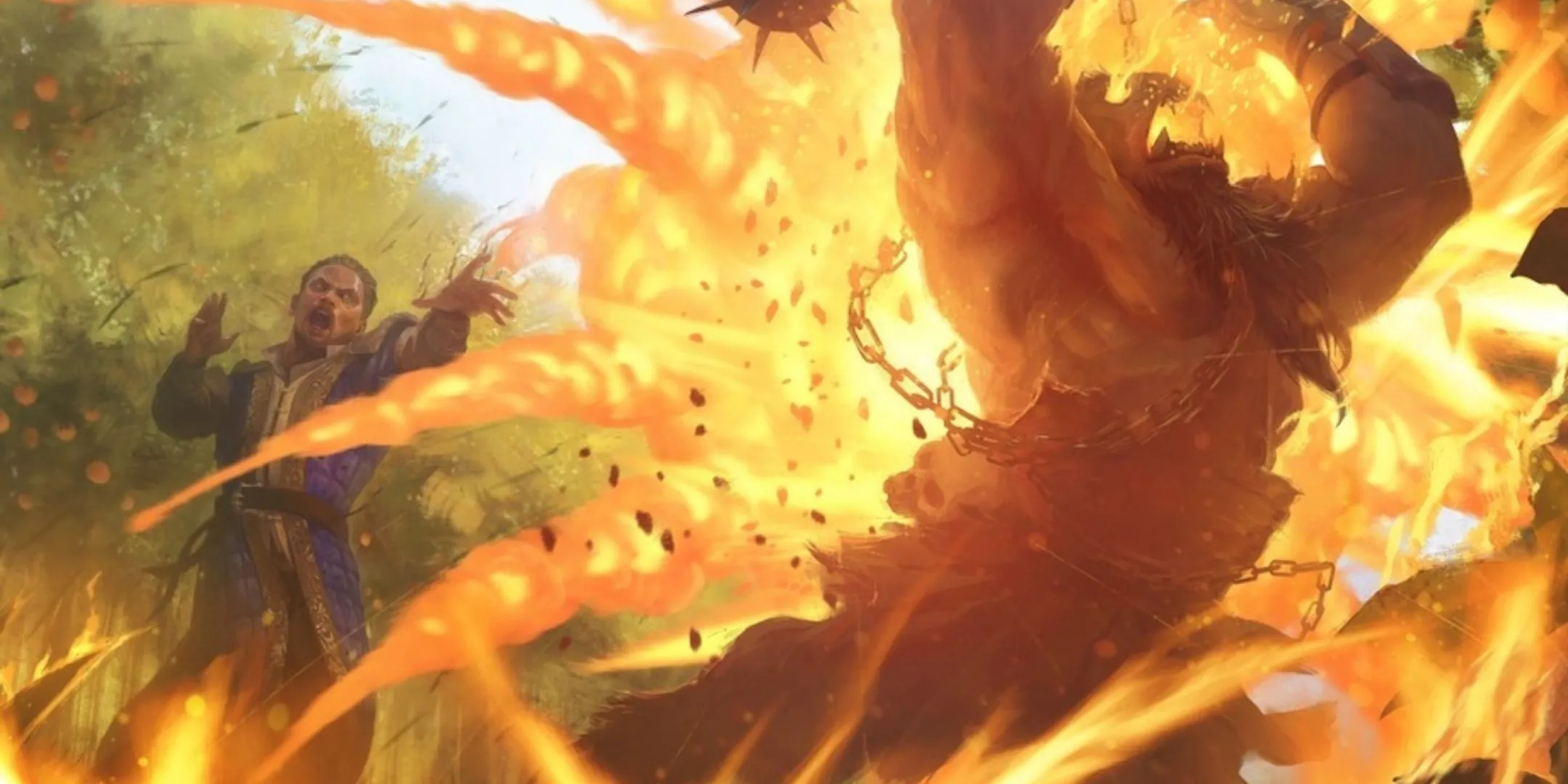 Pháp sư D&amp;D thi triển phép thuật Fireball tiêu diệt quái vật Bugbear
