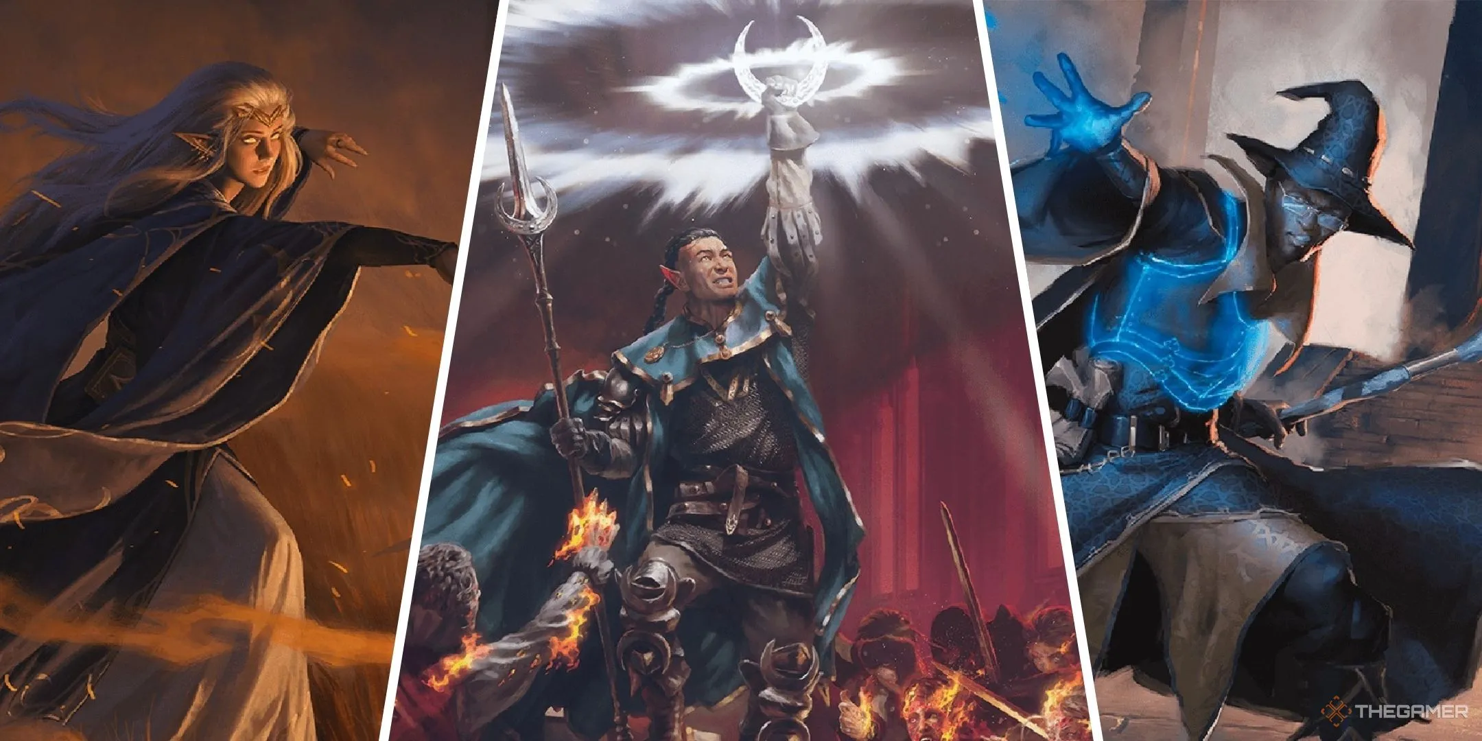 Pháp sư, linh mục và chiến binh Dungeons & Dragons hiệp lực thi triển phép thuật