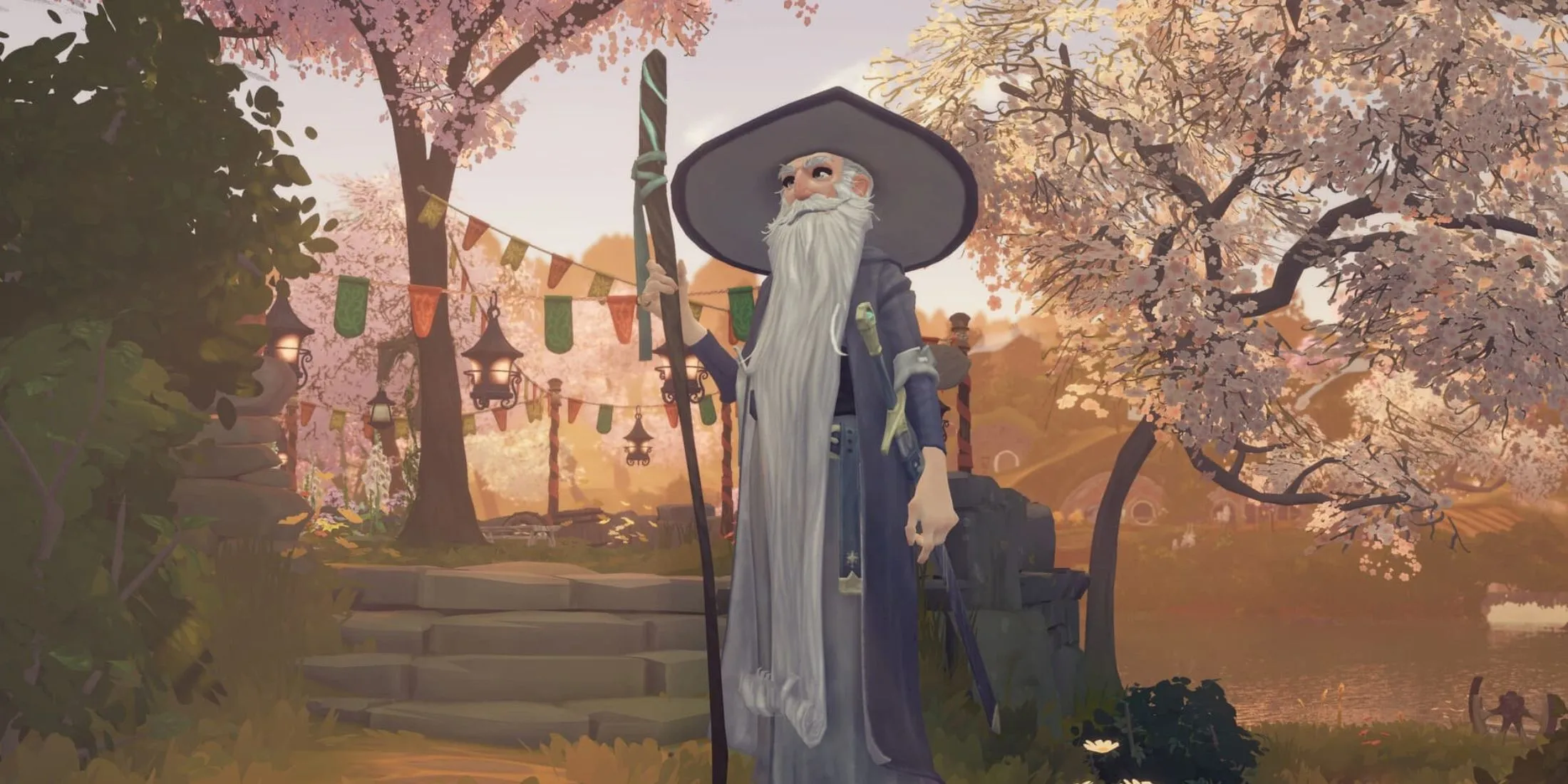 Phù thủy Gandalf xuất hiện tại Bywater trong Tales of the Shire, mang đến sự kết nối giữa thế giới mơ mộng của Hobbit và vũ trụ rộng lớn của Chúa Tể Những Chiếc Nhẫn.