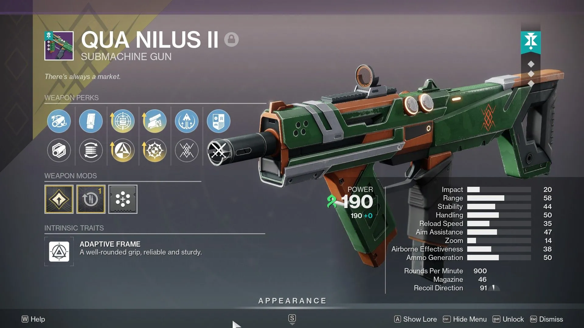 Qua Nilus II Destiny 2 PvE God Roll với các chỉ số tối ưu cho chiến đấu